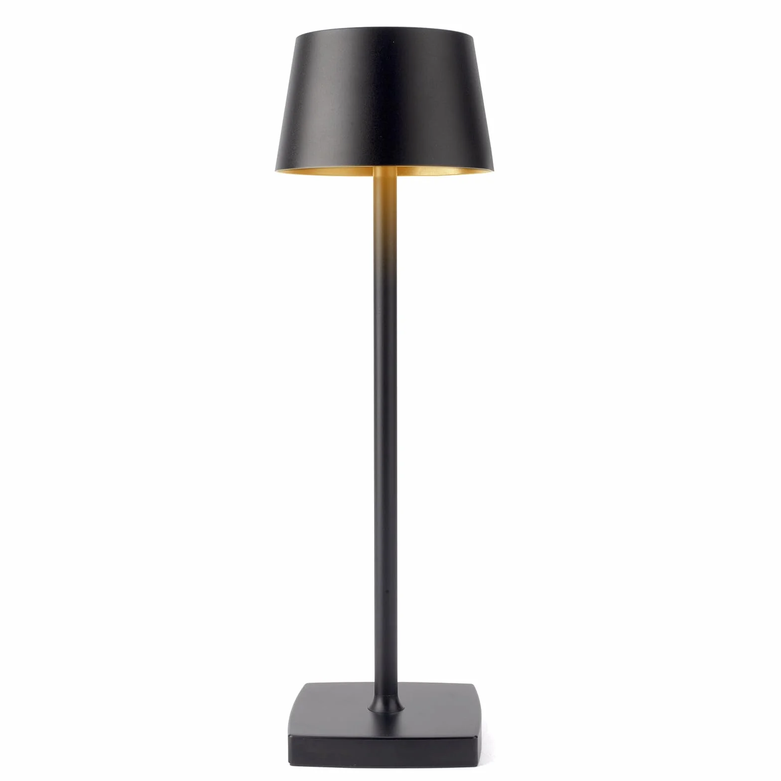 Bezprzewodowa Lampa Stołowa, Akumulator 6000mAh, Wodoodporność IP54, cały Stop Aluminium, ściemnianie dotykowe, ciepłe światło, do restauracji na świeżym powietrzu w formie bufetu, kawiarnia, Czarny