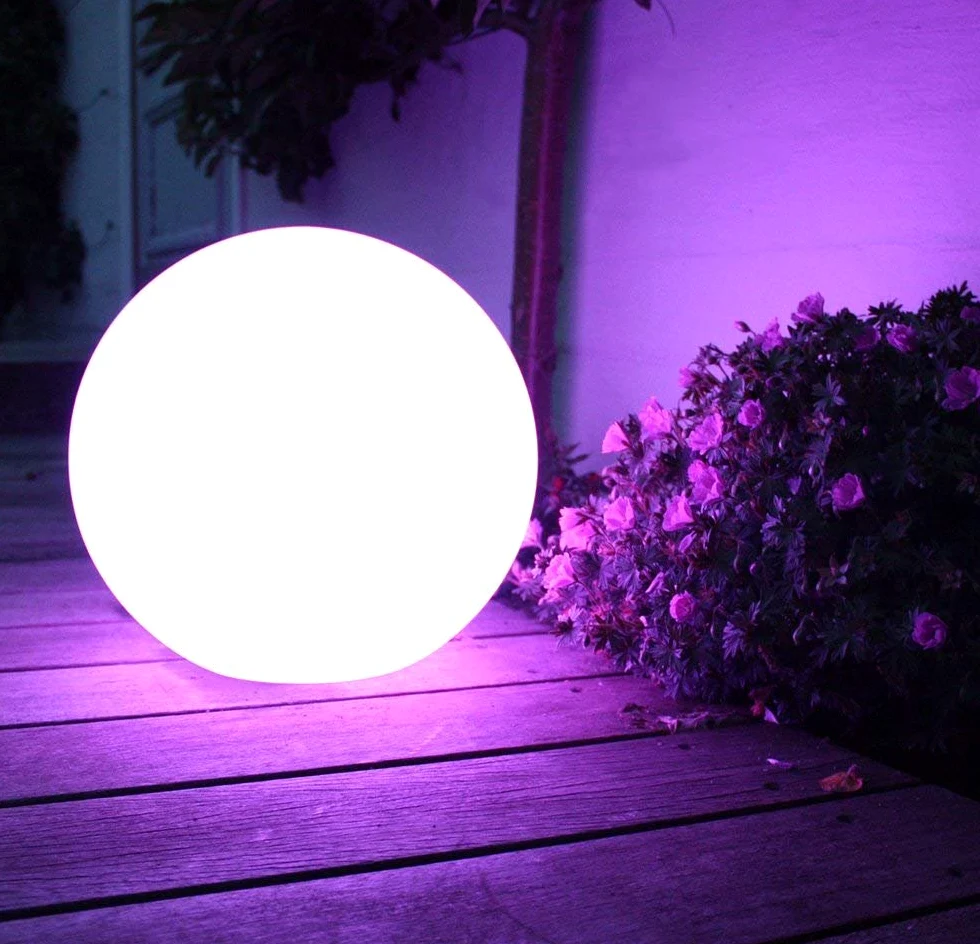 Green Blue GB165 4 x zewnętrzna lampa solarna, kula solarna LED, kula świetlna, oświetlenie ogrodowe, różne kolory świecenia (kolor 4 sztuki – 25 cm)