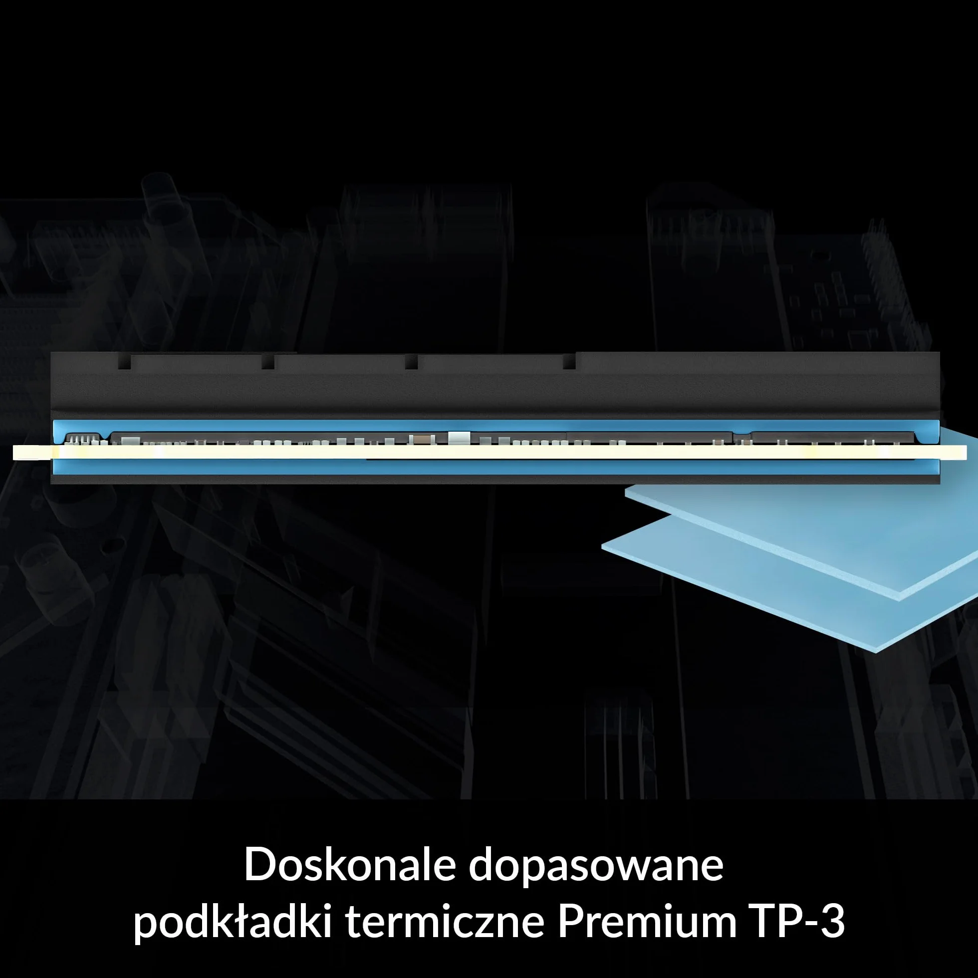 ARCTIC M2 Pro radiator do dysków SSD M.2 2280 z podkładkami termicznymi TP-3 kompatybilny z PC i PS5 czarny
