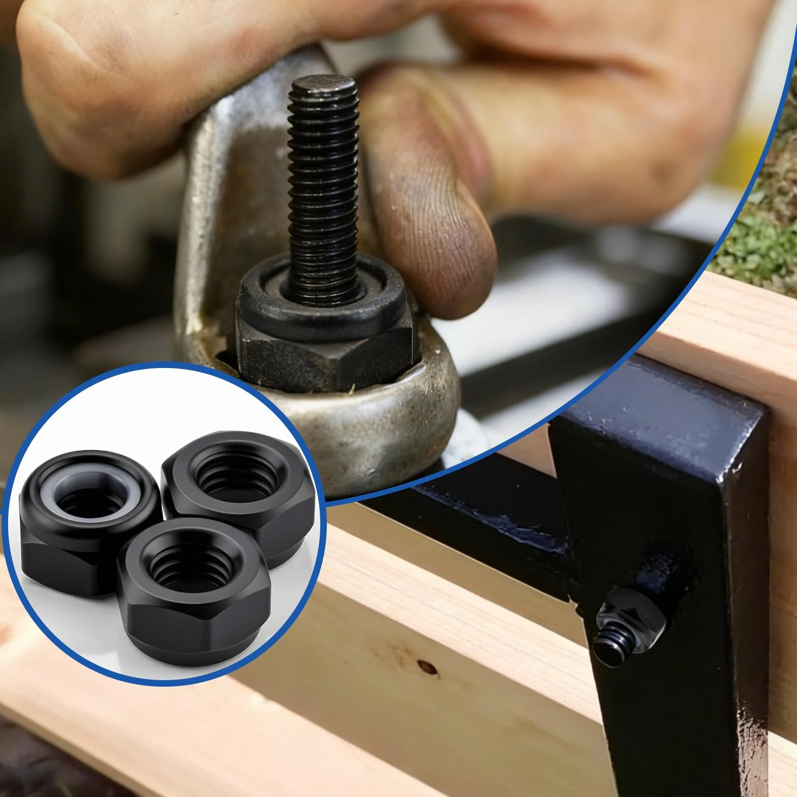 Nakrętki sześciokątne M4, 60 sztuk, stal węglowa, samoblokujące, nakrętki stoperowe, do różnych branż, takich jak przemysł elektryczny, do budowy pojazdów, dekoracji wnętrz i na zewnątrz itp