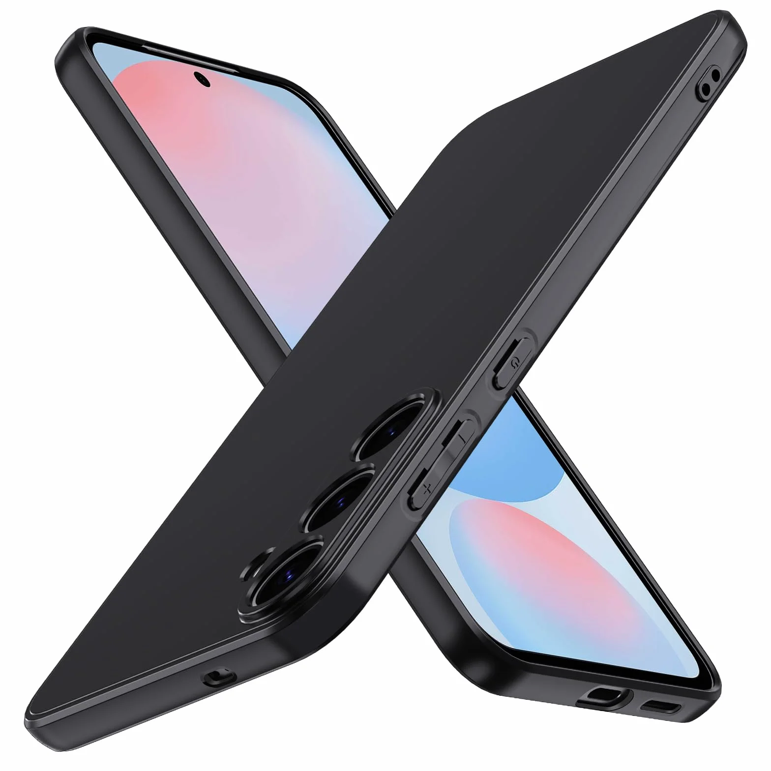 ivoler Etui na Samsung Galaxy S25 5G z ochroną kamery, ultra cienkie, odporne na wstrząsy, matowa czerń