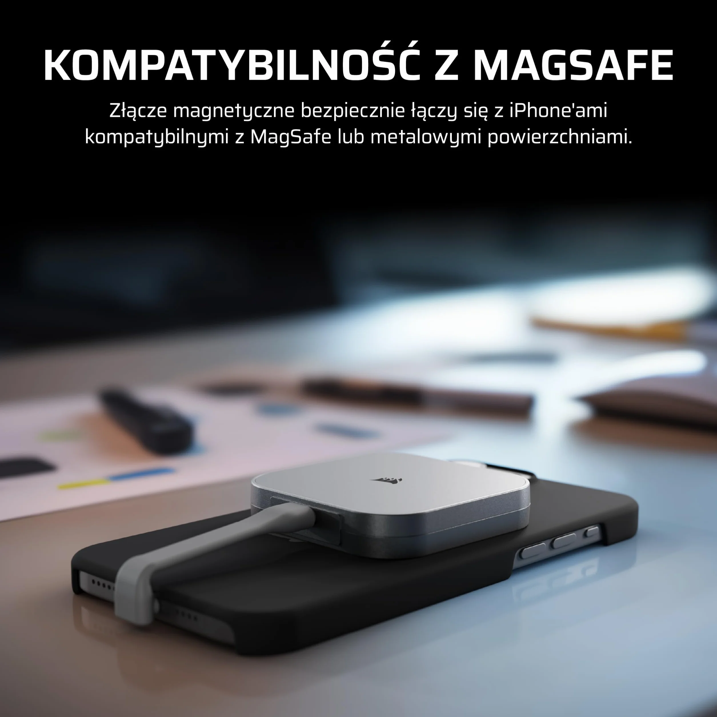 CORSAIR EX400U 2TB Przenośny SSD USB4 — USB Typ-C, USB4/USB 3.2 Gen2x2, do 40 Gb/s, Plug and Play, MagSafe, kabel USB-C (USB4) — Windows PC, Mac iOS — Szary