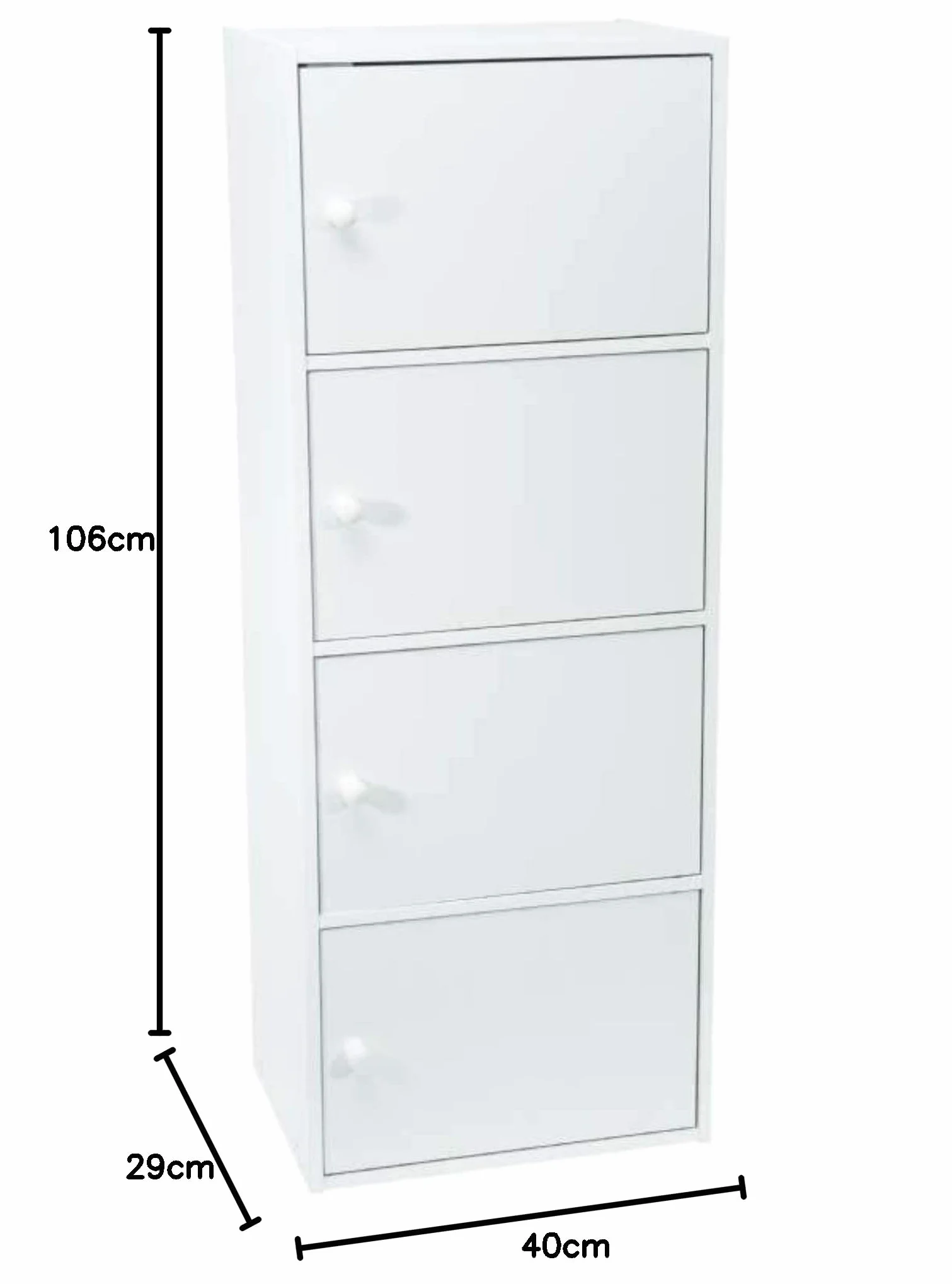 WERKA PRO 9675 Magazyn 106 x 40 x 29 cm Biały 4 drzwi