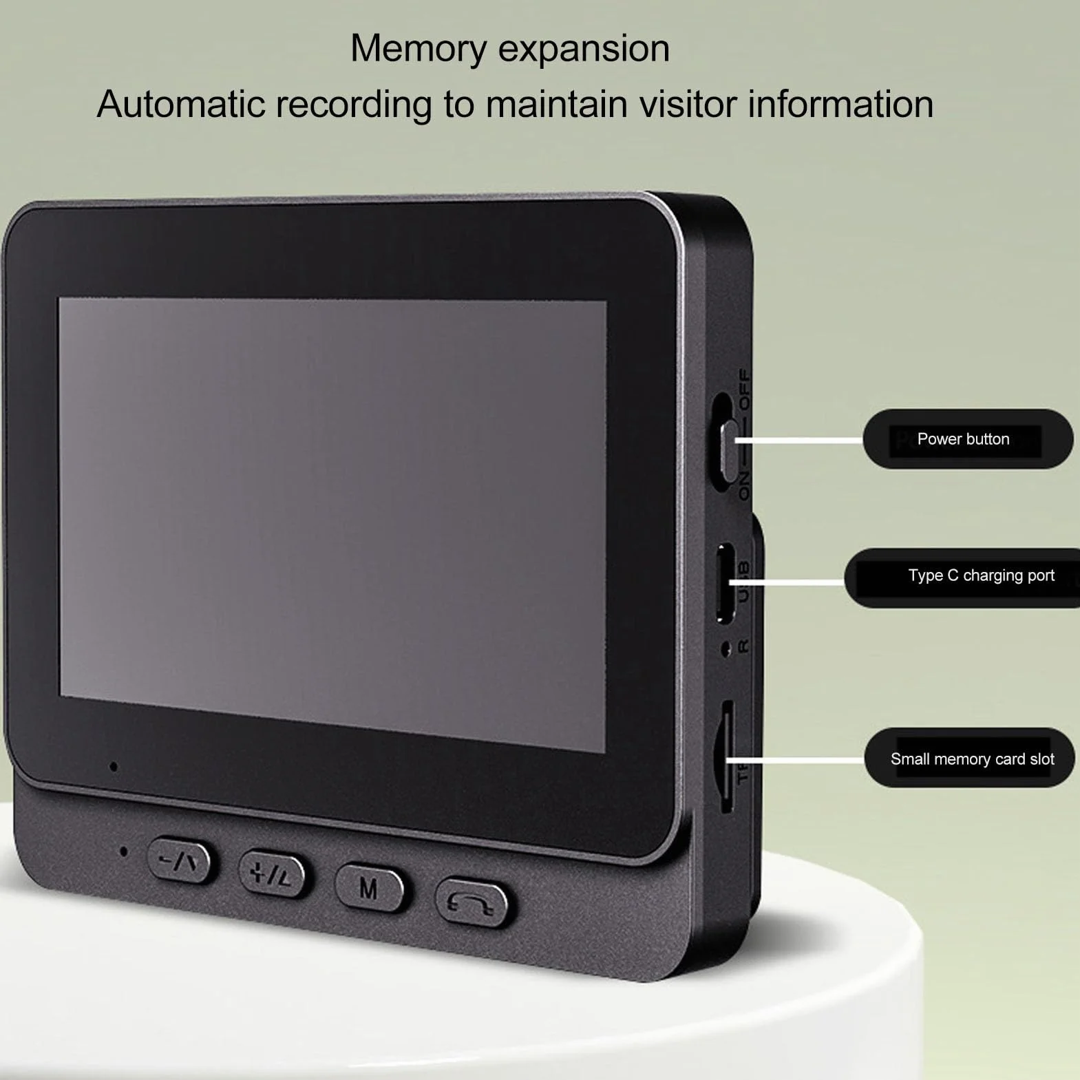 Bezprzewodowa Kamera Dzwonkowa, Inteligentny Dzwonek Wideo WiFi 8 MP z Monitorem, System Wideodomofonu WiFi, Noktowizor, Zdalne Połączenia Wideo