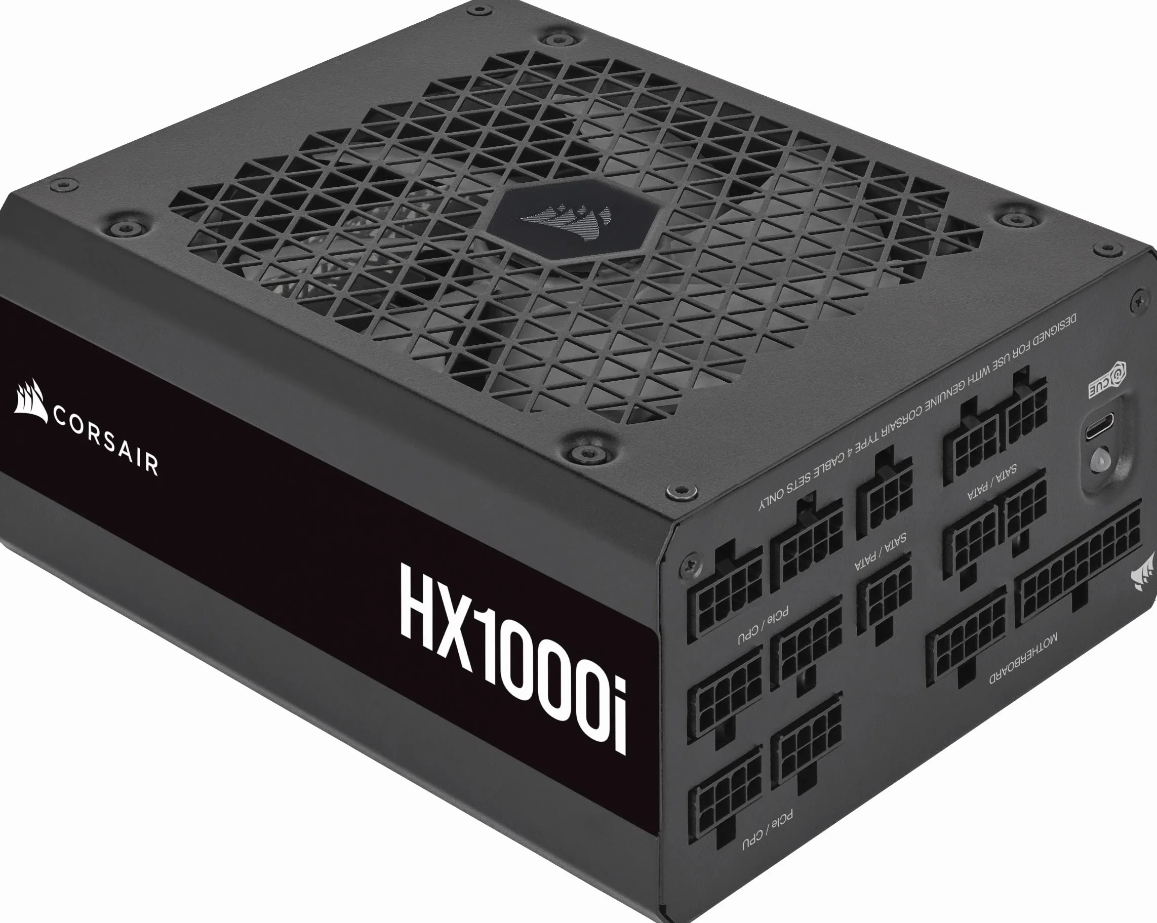 Corsair HX1000i W Pełni Modułowy Ultracichy Zasilacz - Zgodny z ATX 3.1 i PCIe 5.1 – Dynamiczne Łożysko Olejowe – Działa z Oprogramowaniem CORSAIR iCUE – Wydajność 80 PLUS Platinum - Czarny
