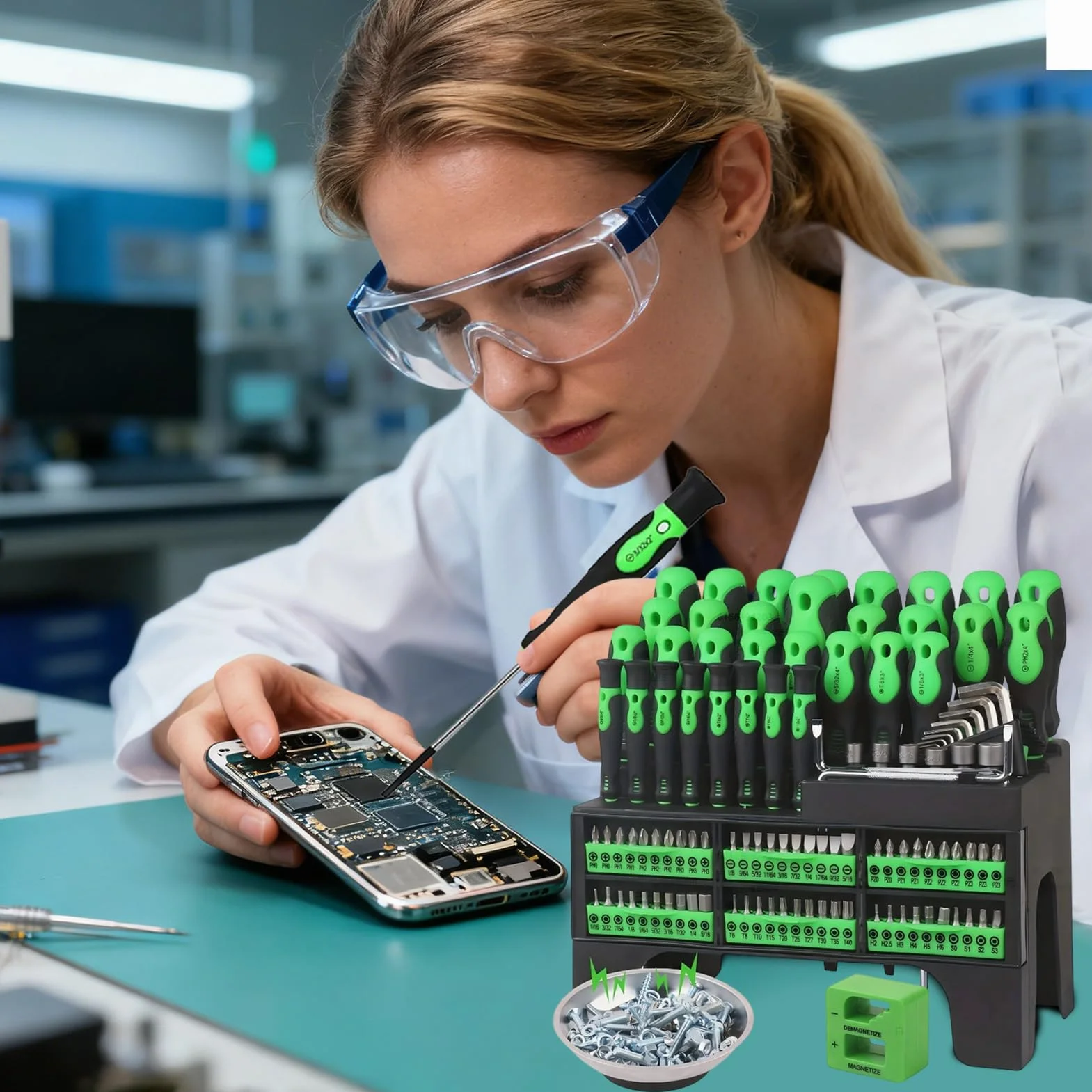 Precyzyjny Komplet Śrubokrętów | Magnetyczna Końcówka Do Naprawy Elektroniki,Zestaw Śrubokrętów Z Futerałem - Do Obsługi Zegarków Okularów Urządzeń Samochodów Domu Elektroniki Komputerów