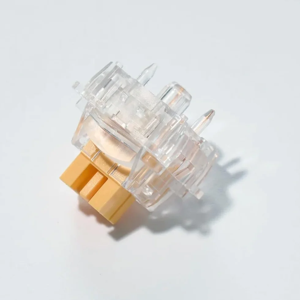 Outemu Silent Peach V3 RGB Switch, Transparent Pre-Lubed Silent Linear Switch for Custom Mechanical Keyboard(110PCS)