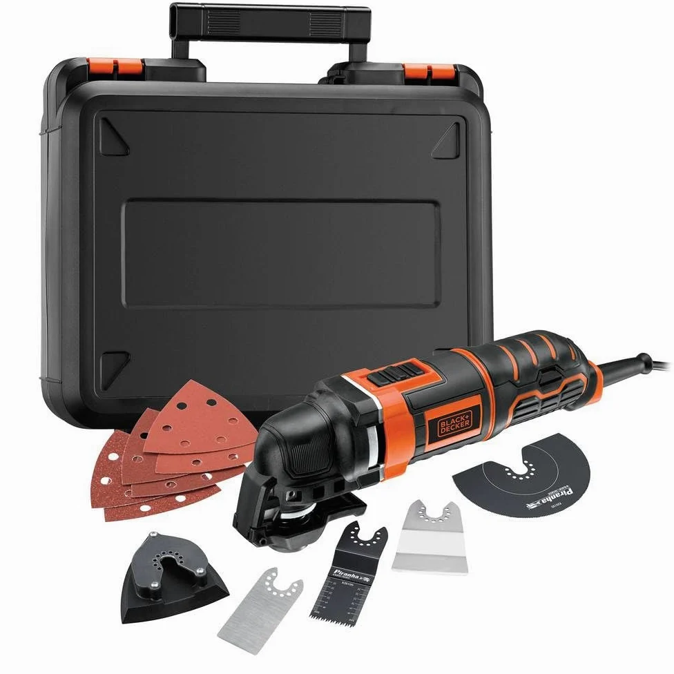 BLACK+DECKER Multinarzędzie Oscylacyjne z Akcesoriami, Czarny, 230 W, MT300KA-QS