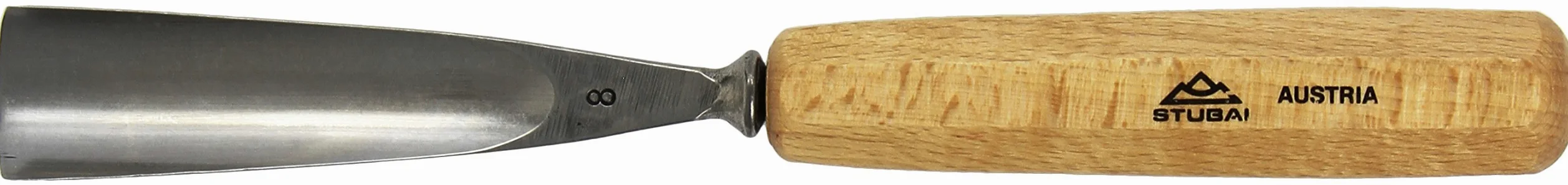Stubai 550830 dłuto do rzeźbienia w drewnie typu 8, długość 30 mm