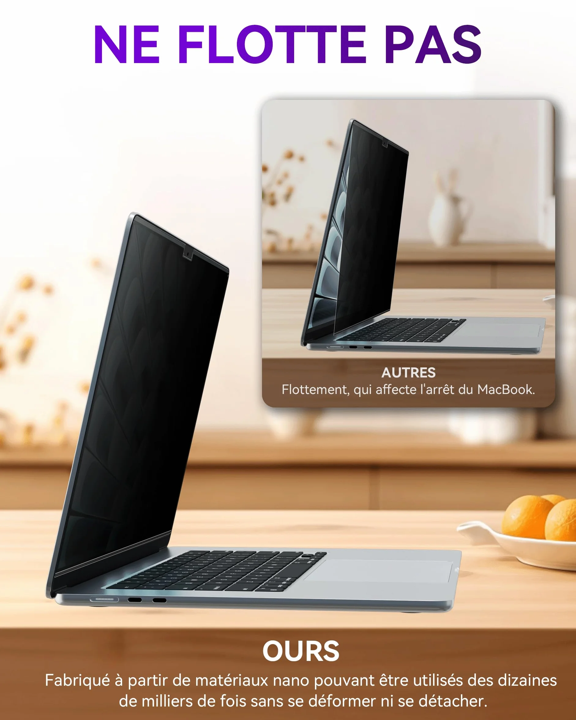 Magnetyczny filtr prywatności dla MacBooka Pro 16 cali (2021-2024, M4, M3, M2, M1 Pro/Max), zdejmowana osłona przeciw szpiegowi/niebieskiemu światłu ekran Mac Pro 16,2"