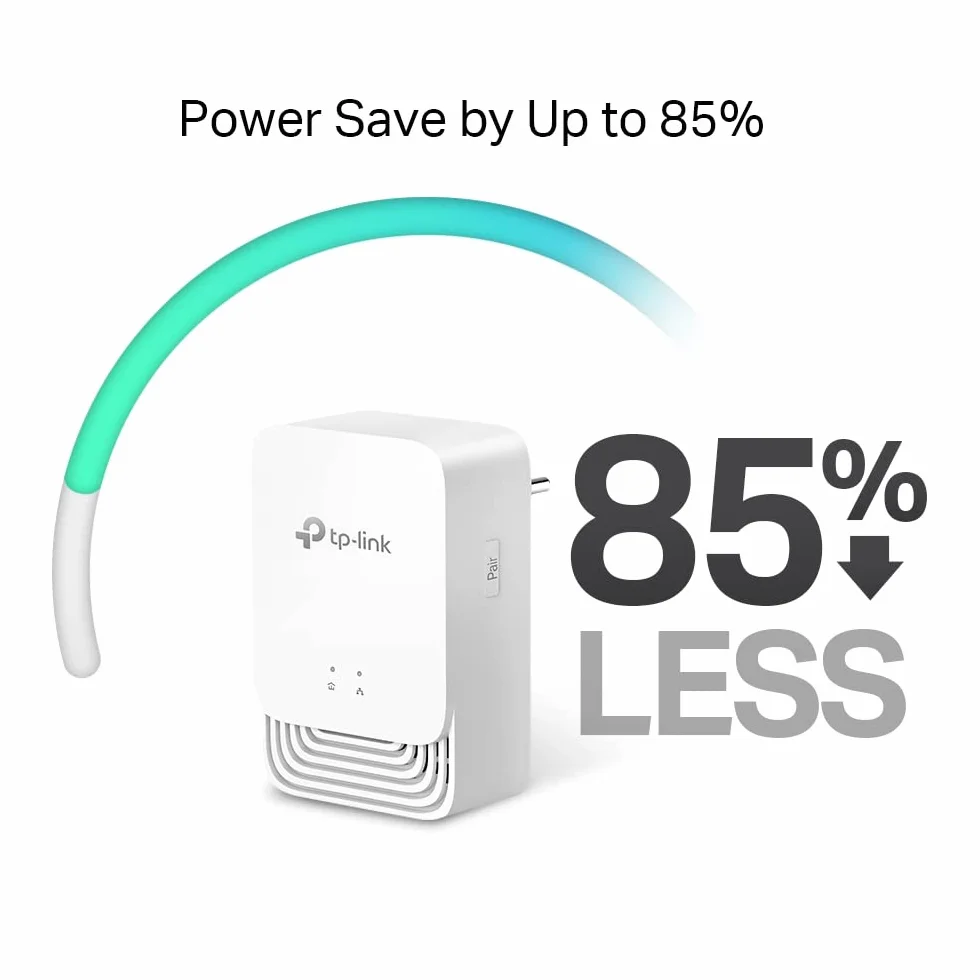 TP-Link PG1200 KIT, Zestaw Powerline G.hn1200, 1 port Gigabit Ethernet, Plug and Play, Transmisja danych przez sieć elektryczną do 300 m, Tryb oszczędzania energii, Stabilne połączenie bez kabli LAN