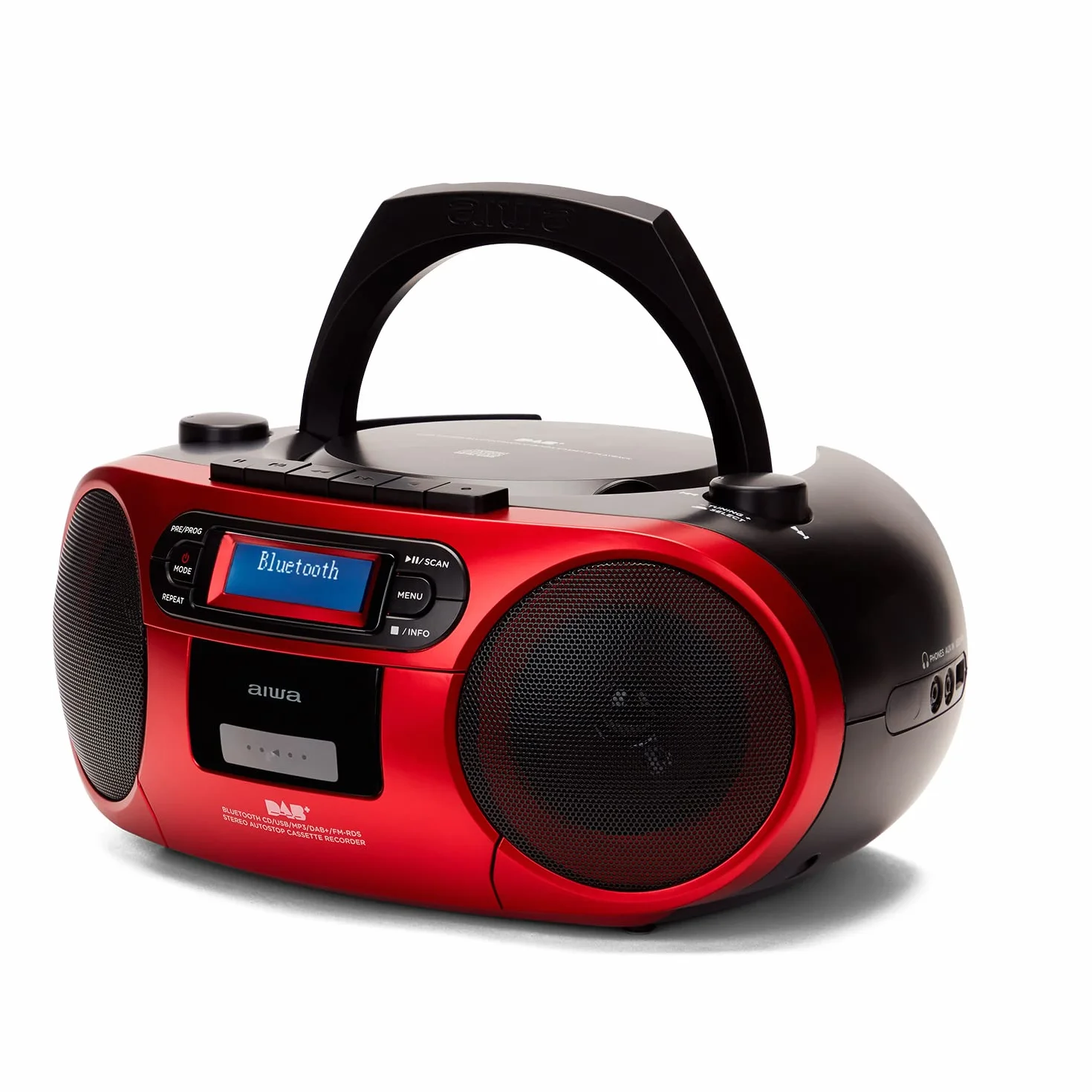 BOOMBOX RADIOODTWARZACZ DAB+, CD/MP3, USB, BT, AUX IN - AIWA BBTC-660DAB/RD