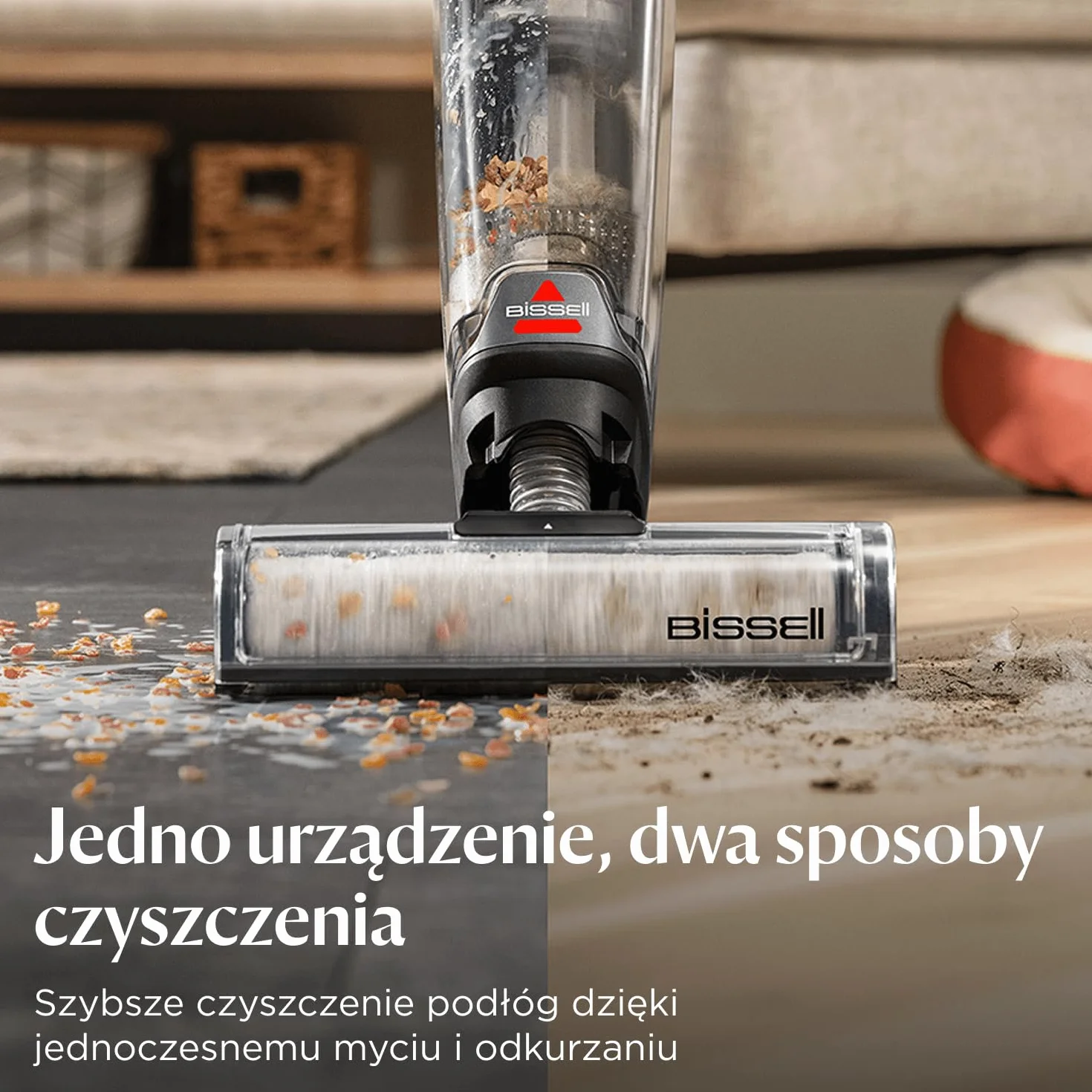 BISSELL CrossWave OmniForce, Odkurzacz Bezprzewodowy Mokro i Sucho, Odkurzanie i Mycie lub tryb Wyłącznie Odkurzania, Odkurzacz Piorący o Wysokiej Mocy, 240m² Czyszczenia Wielopowierzchniowego, 3912N
