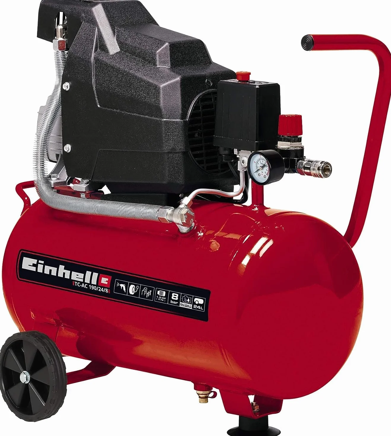 Einhell Tc-Ac 190/24/8 Sprężarka Powietrza, Wielokolorowy, 24 l