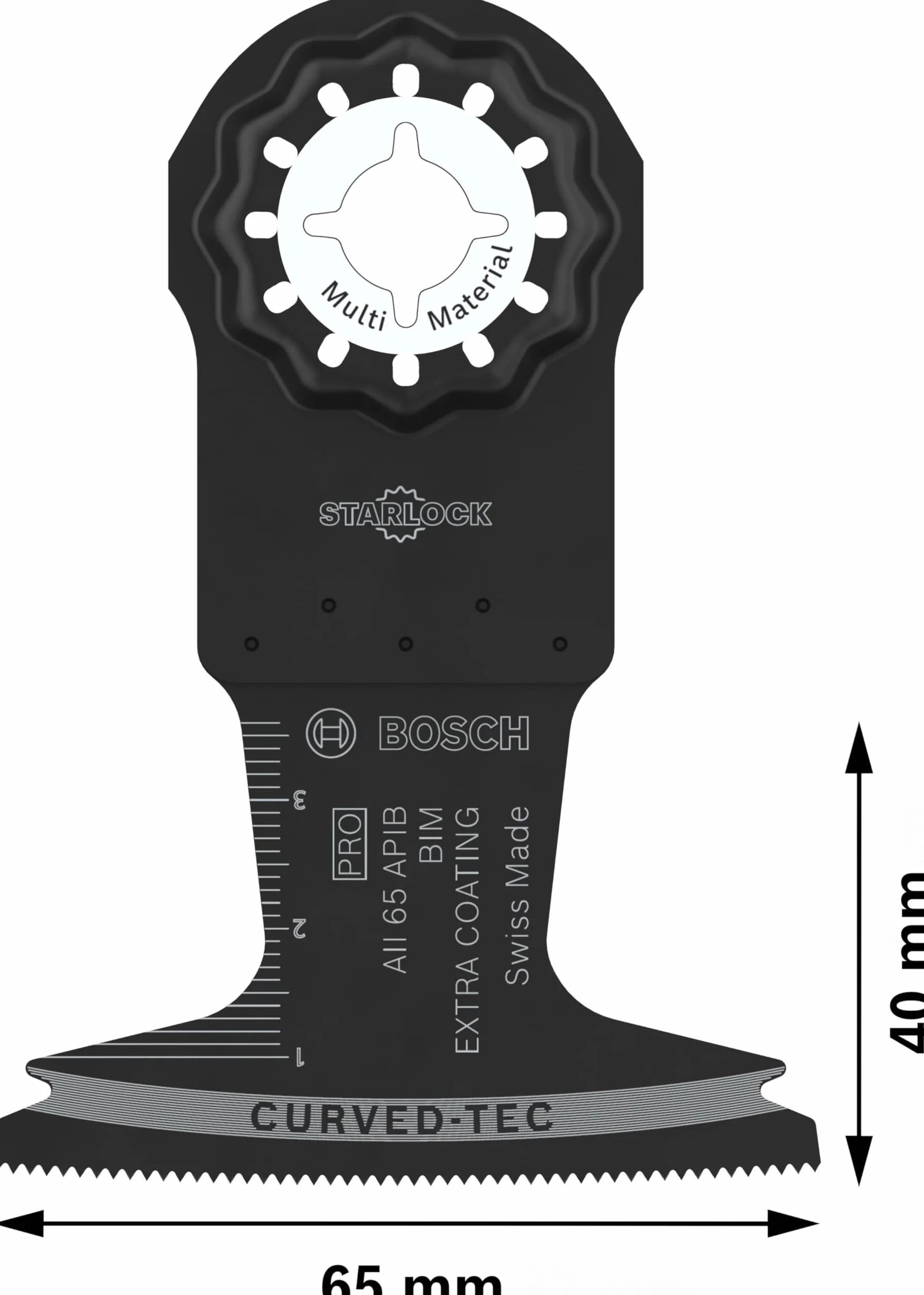 Bosch 5 x PRO Multi Material AII 65 APIB arkusz do narzędzi wielofunkcyjnych (do drewna z gwoździami, metal typu sandwich, szerokość 65 mm, profesjonalne akcesoria, narzędzie wielofunkcyjne)