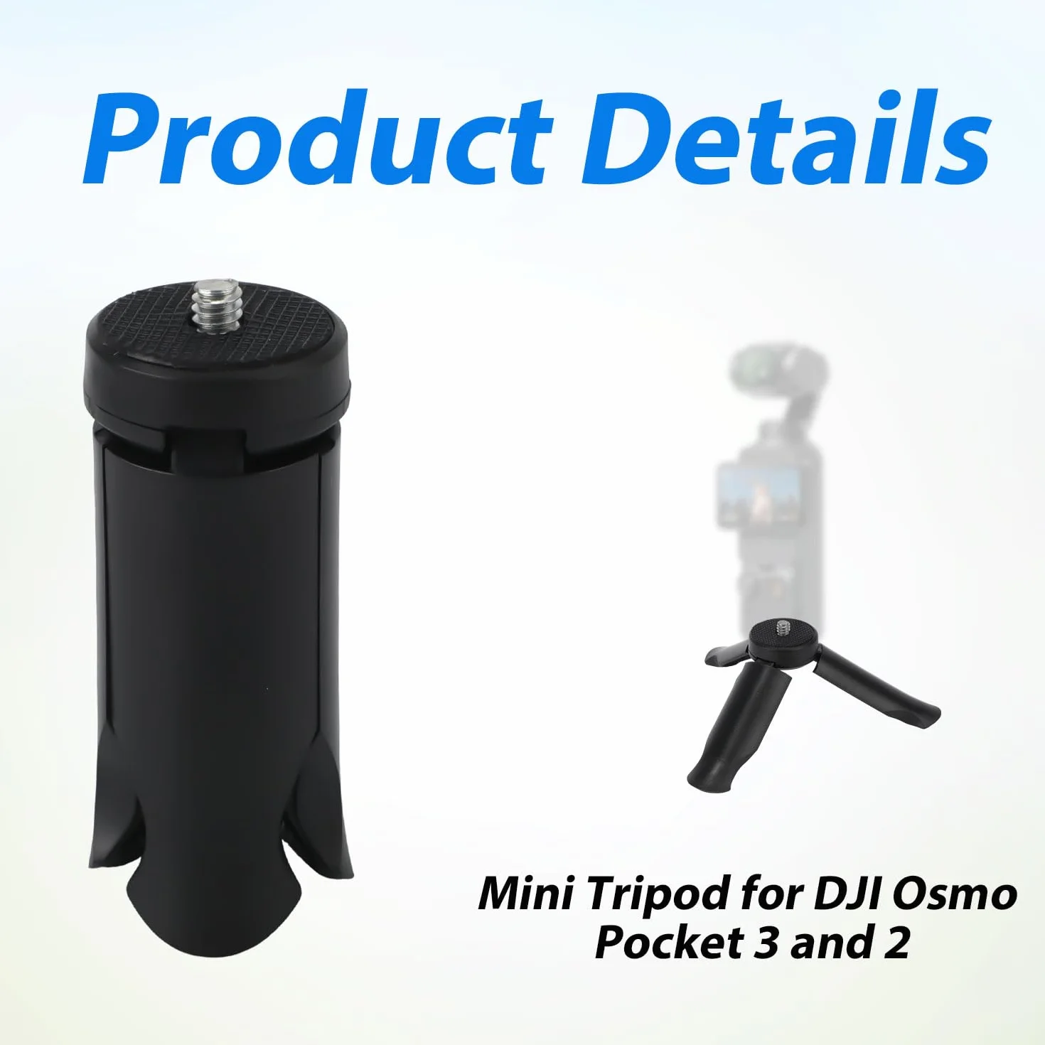 Miniaturowy Statyw do DJI Osmo Pocket 3 i 2, Przenośny Uchwyt Stołowy, Czarny