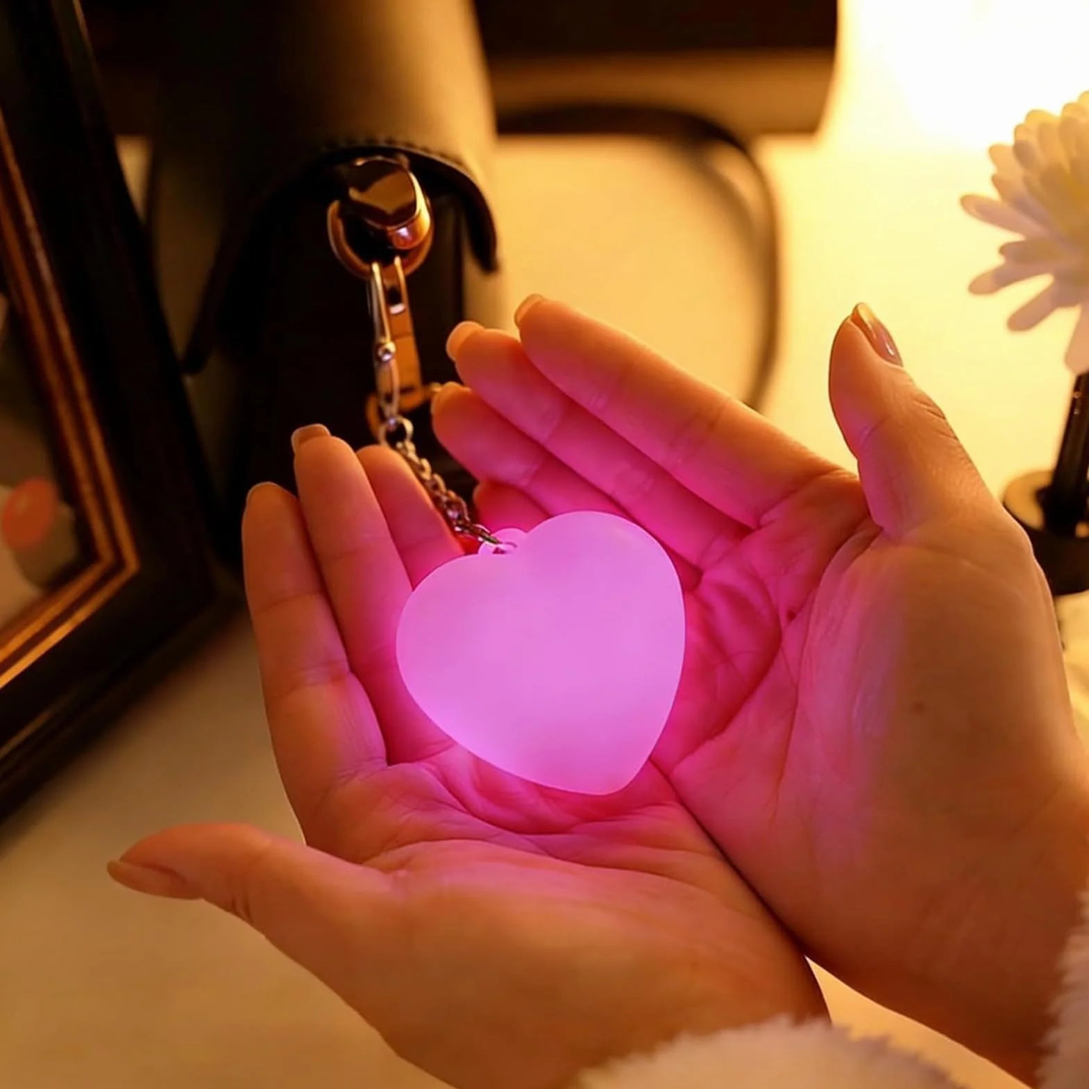 Mini LED Purse Light - Rechargeable Motion Sensor Lamp for Bags and Keychains | Small Portable Torch with Bright LED, Convenient Nighttime Walking, Bedside Desk Hallway for Travel Office Everyday Use