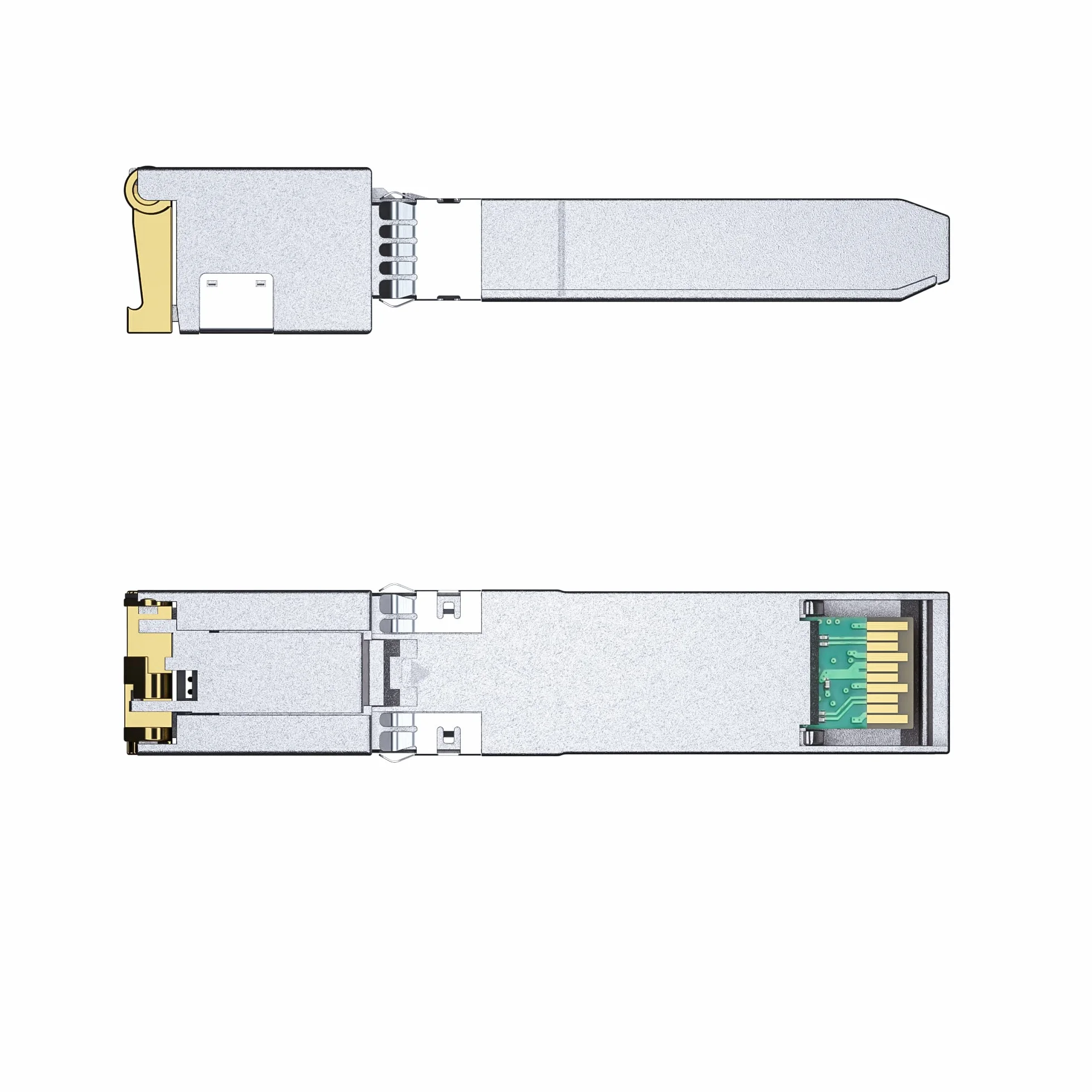 Moduł HiFiber 10Gb SFP+ do RJ45, 10Gbase-T Ethernet SFP+ Copper Transceiver, do Dell GP-10GSFP-T, MikroTik, Ubiquiti, Unifi, Netgear, QNAP, D-Link, itp., Cat6a/Cat7, 30m (98ft)