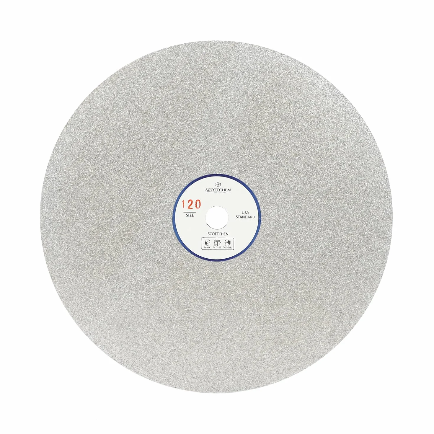 SCOTTCHEN Diamentowe płaskie koło zakładkowe 20 cm x 1/5.1 cm tarcza szlifierska docierająca tarcza polerska ziarnistość 120