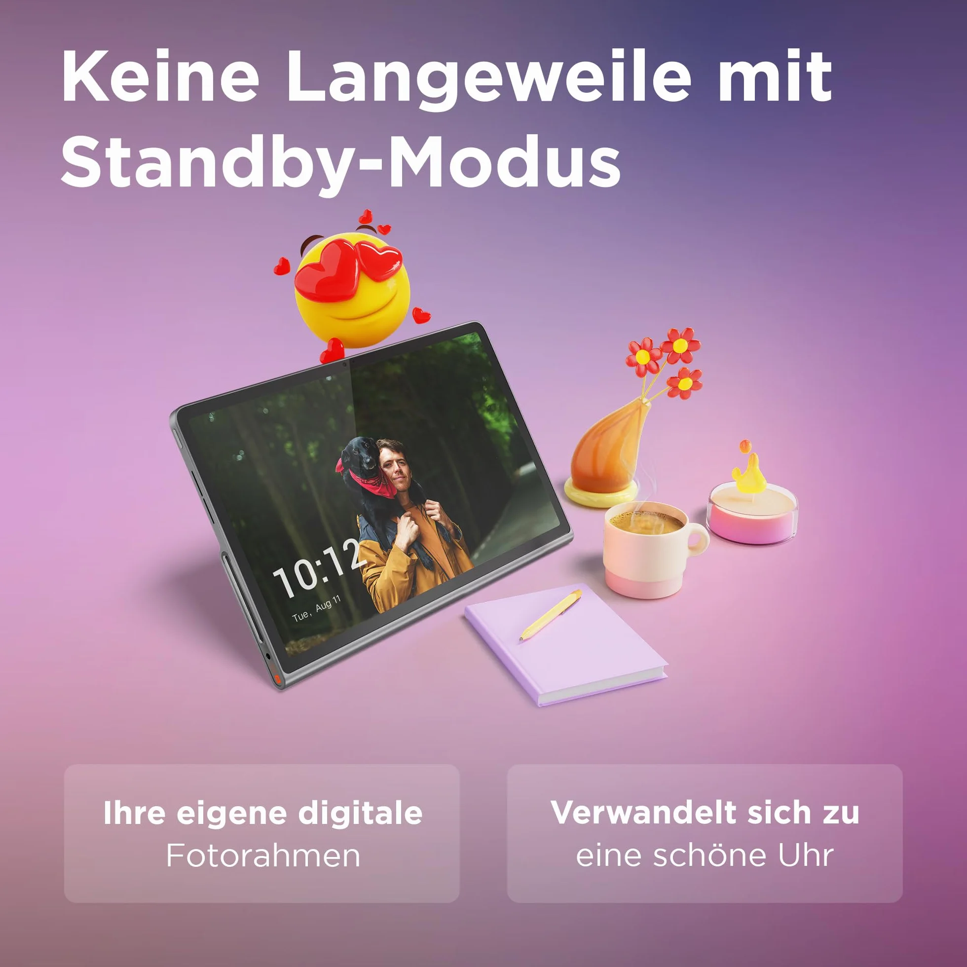 Lenovo Tablet Tab Plus | 11,5" ekran dotykowy 2K | Mediatek Helio G99 | System audio JBL z 8 głośnikami, 8 GB pamięci RAM, SSD 256 GB, Android 13, szary
