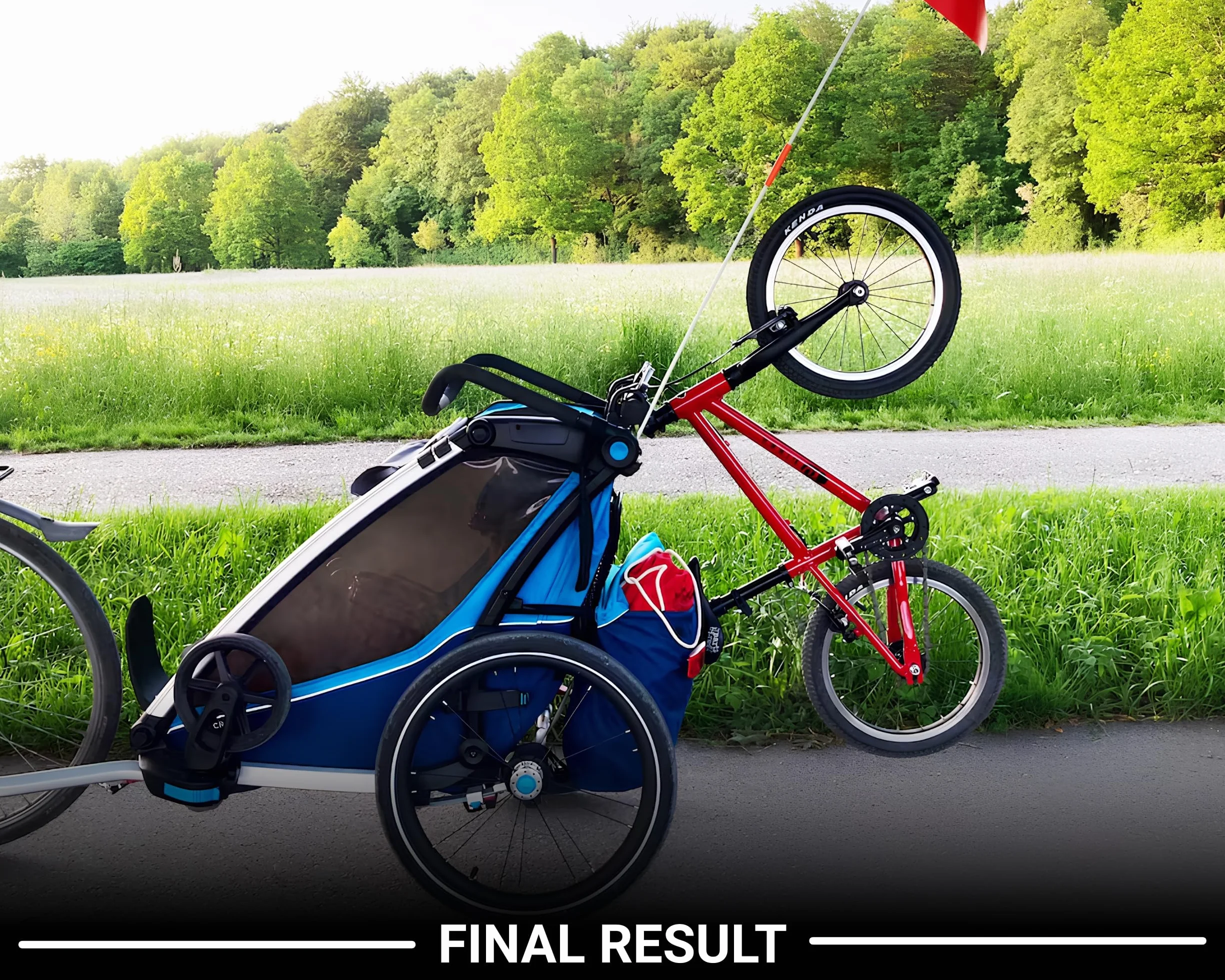 Thule Chariot Sport Cross Cab Lite CX1 uchwyt na koło do roweru dziecięcego uniwersalny uchwyt na koło, łatwy montaż, wytrzymały i praktyczny