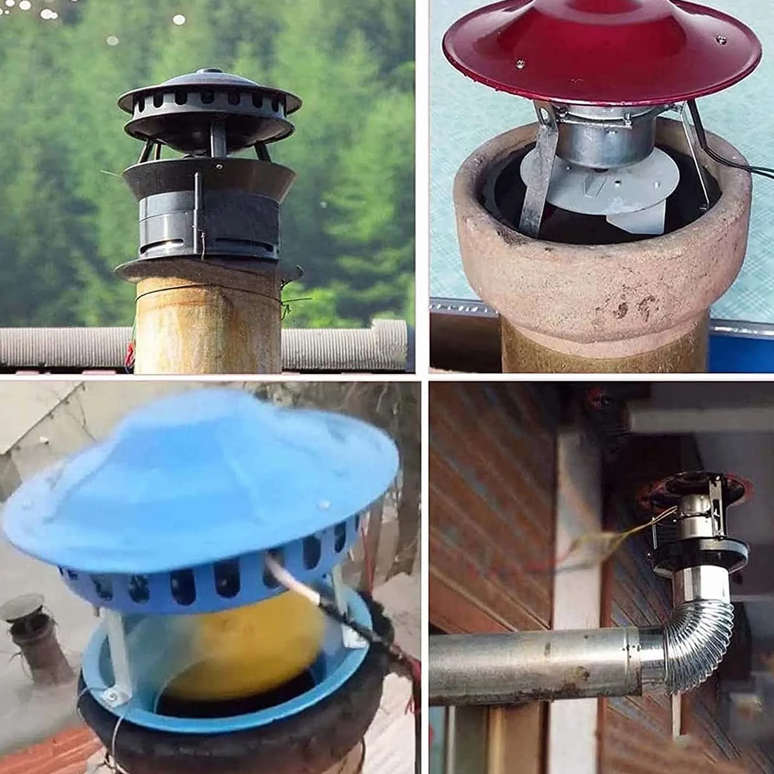 Odsysacz dymu kominowego, wentylator wyciągowy o mocy 100 W/120 W, komin wentylator wyciągowy kominowy do wyciągu powietrza do grilla,A