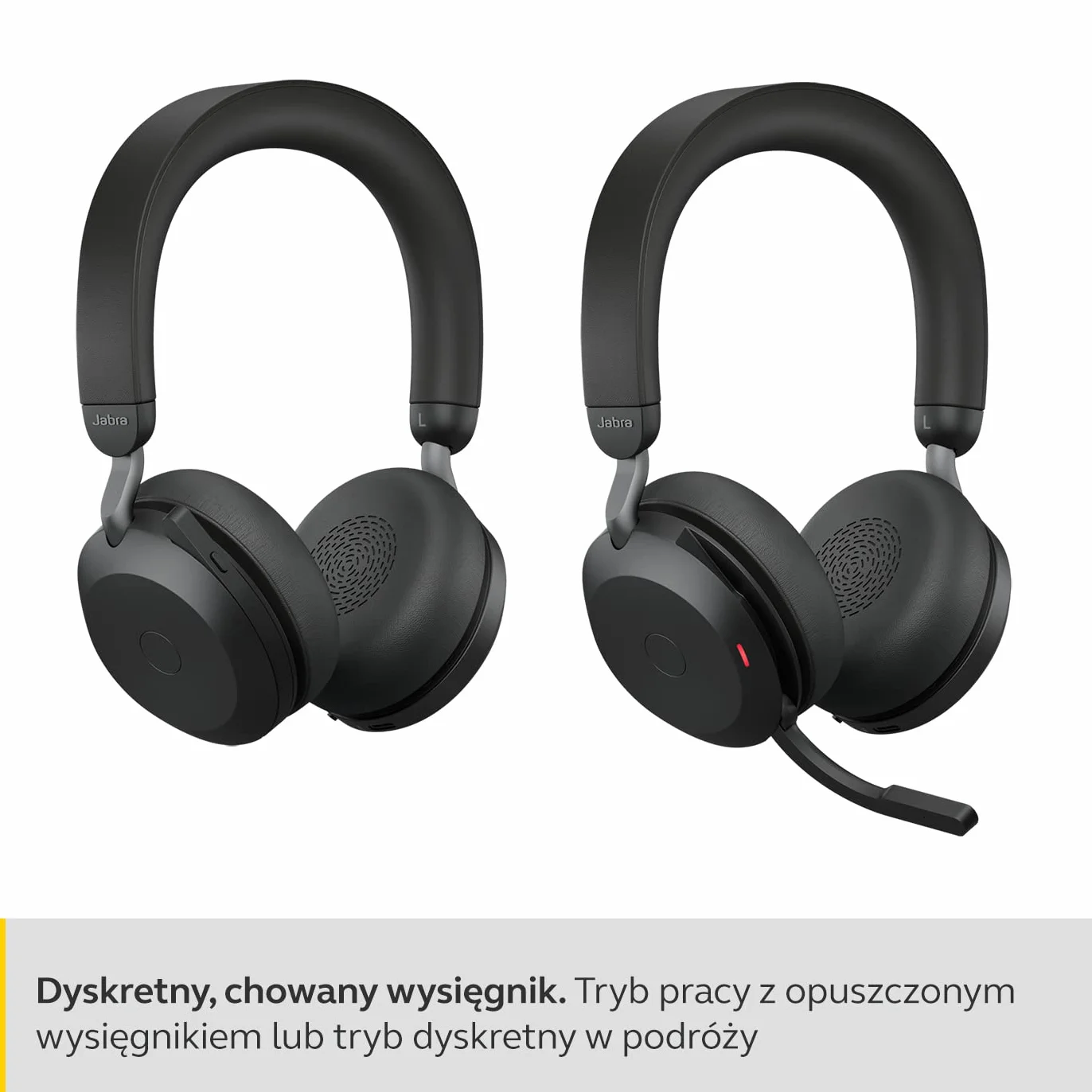Jabra Evolve2 75 Wireless PC Headset with 8-Microphone Technology - Dual Foam Stereo Headphones with adjustable Advanced Active Noise Cancellation, USB-C Bluetooth Adapter and UC Compatibility - Black