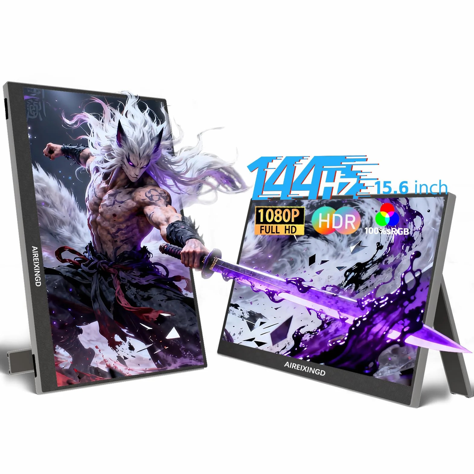 Przenośny Monitor 15.6" 144Hz 1ms 1920x1080 FHD IPS HDR Gamingowy USB C HDMI VESA