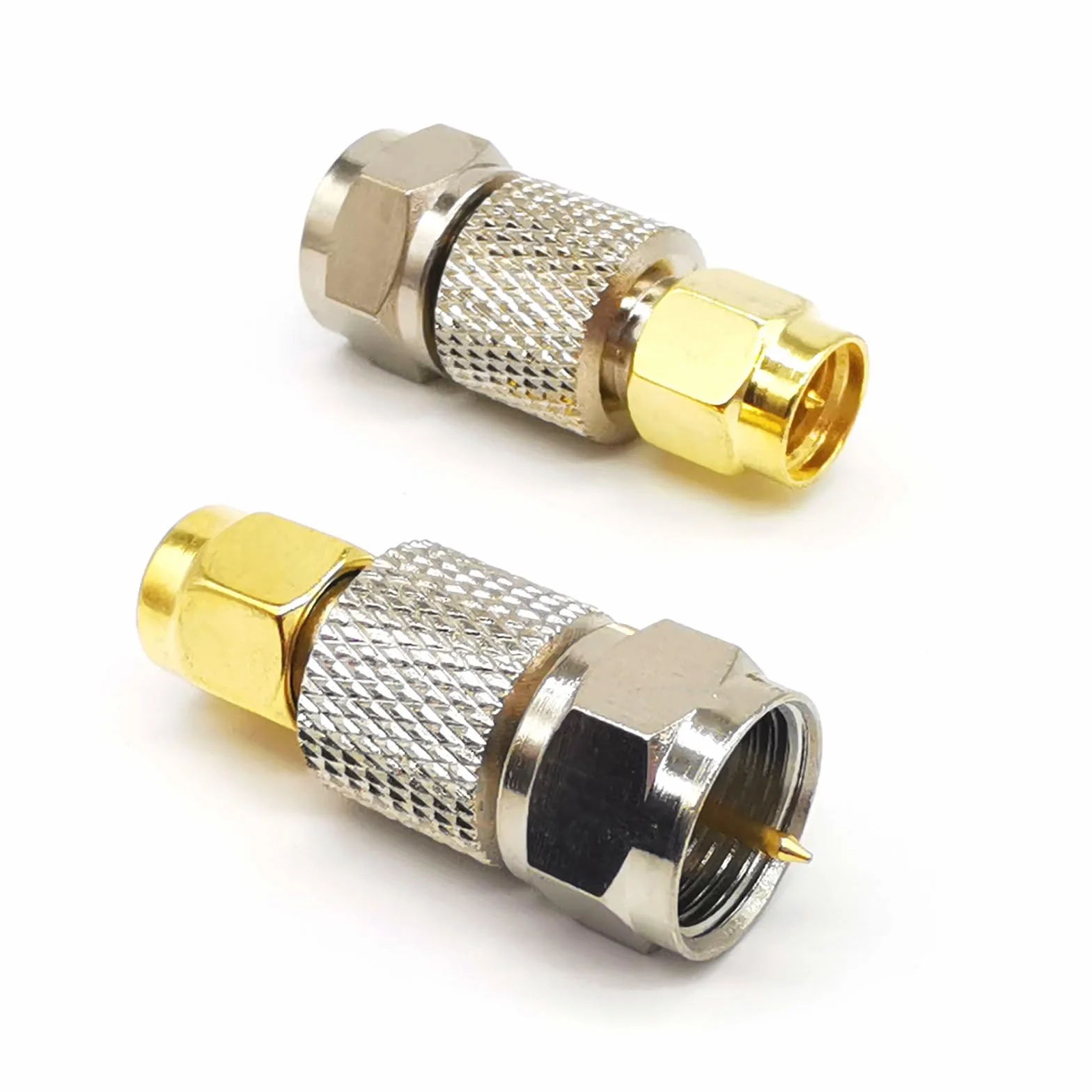 Adapter koncentryczny SMA na F, wtyczka do anten radiowych CCTV, 2 sztuki