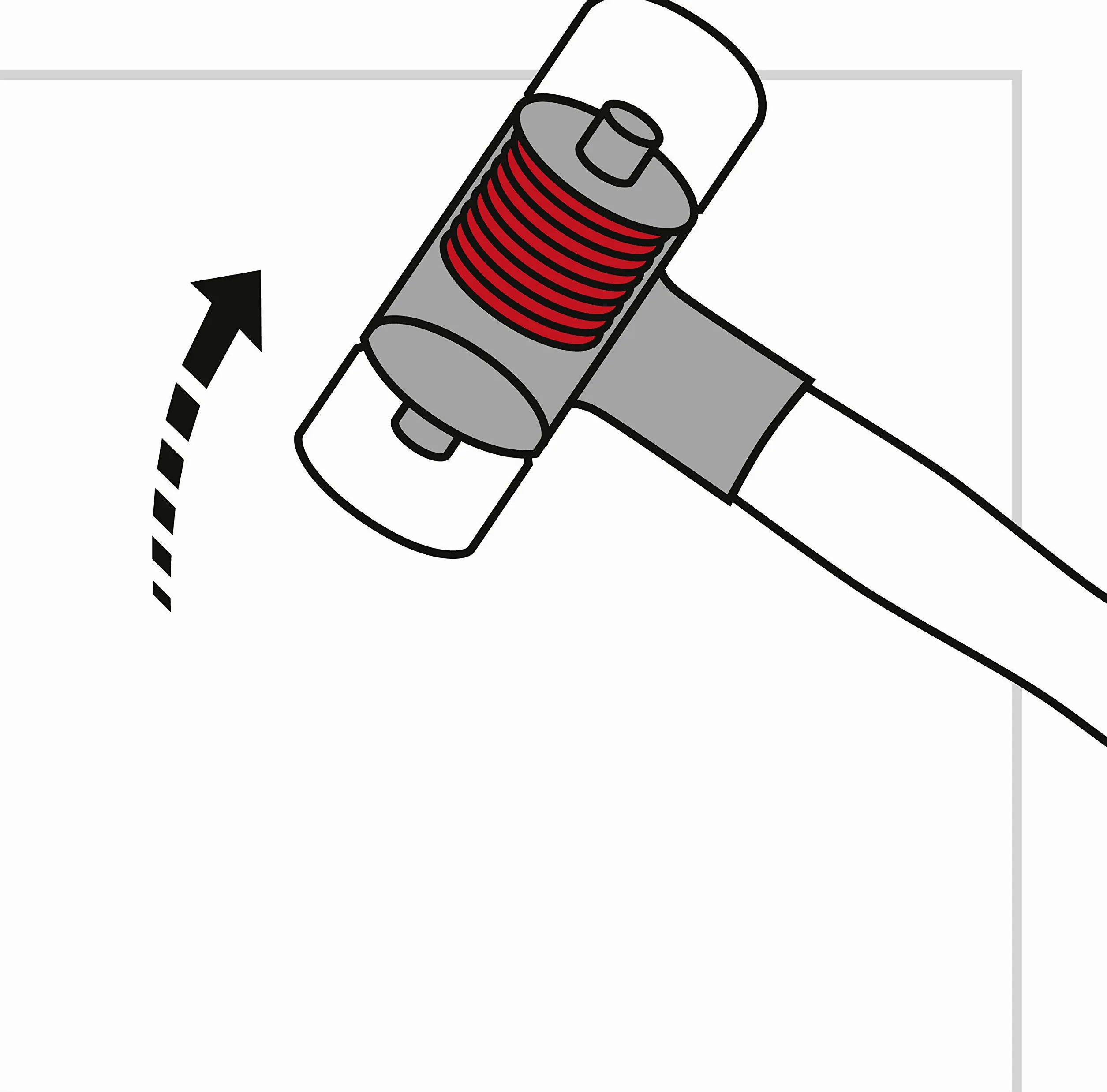 Młotek z miękkimi obuchami z trzonkiem z włókna szklanego bezodrzutowy 32mm PB Swiss Tools