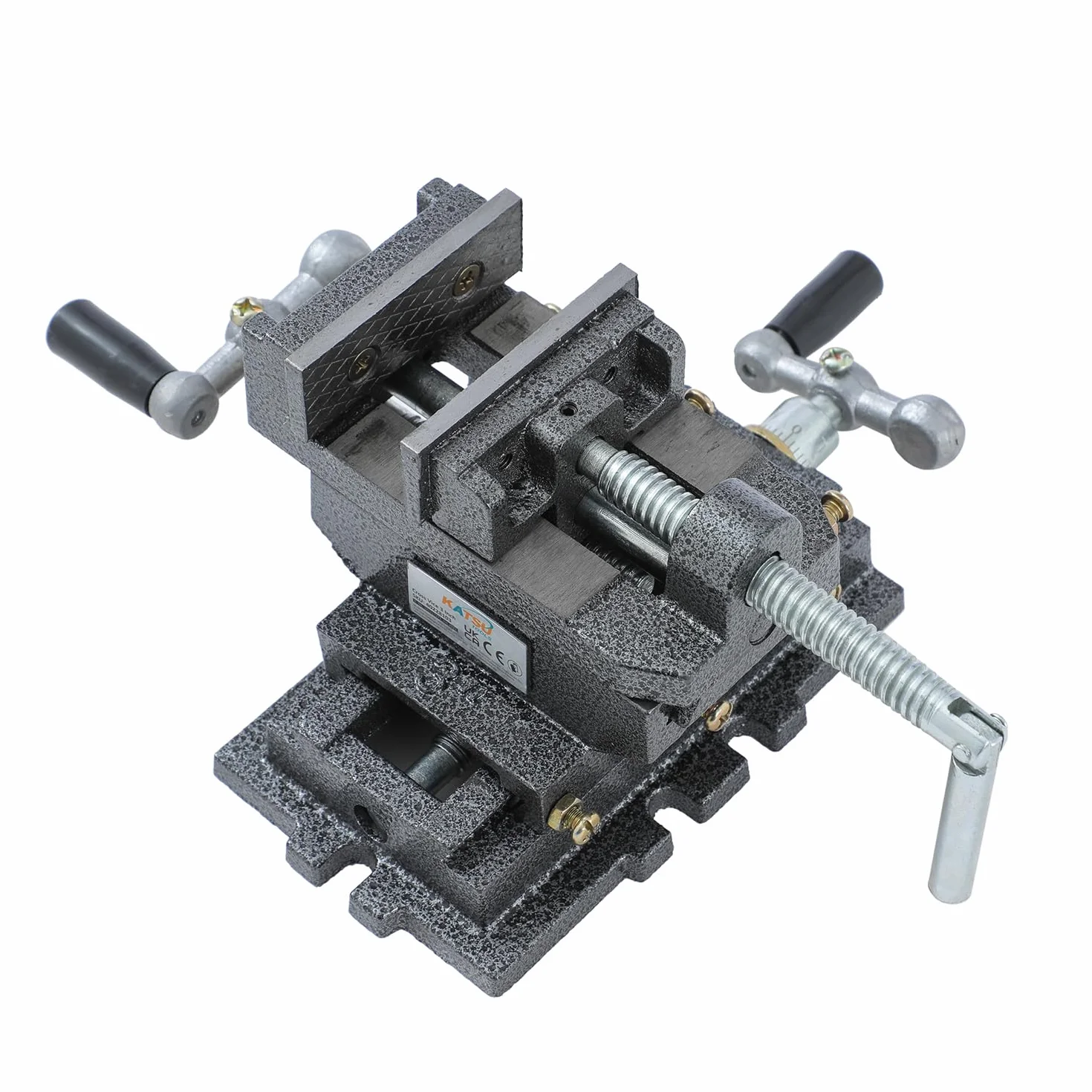 KATSU Tools KATSU Zestaw wyciskaczy krzyżowych 100 mm wytrzymały słupek ławka wiertarka 4 sposoby mechanicznej zjeżdżalni krzyżowej