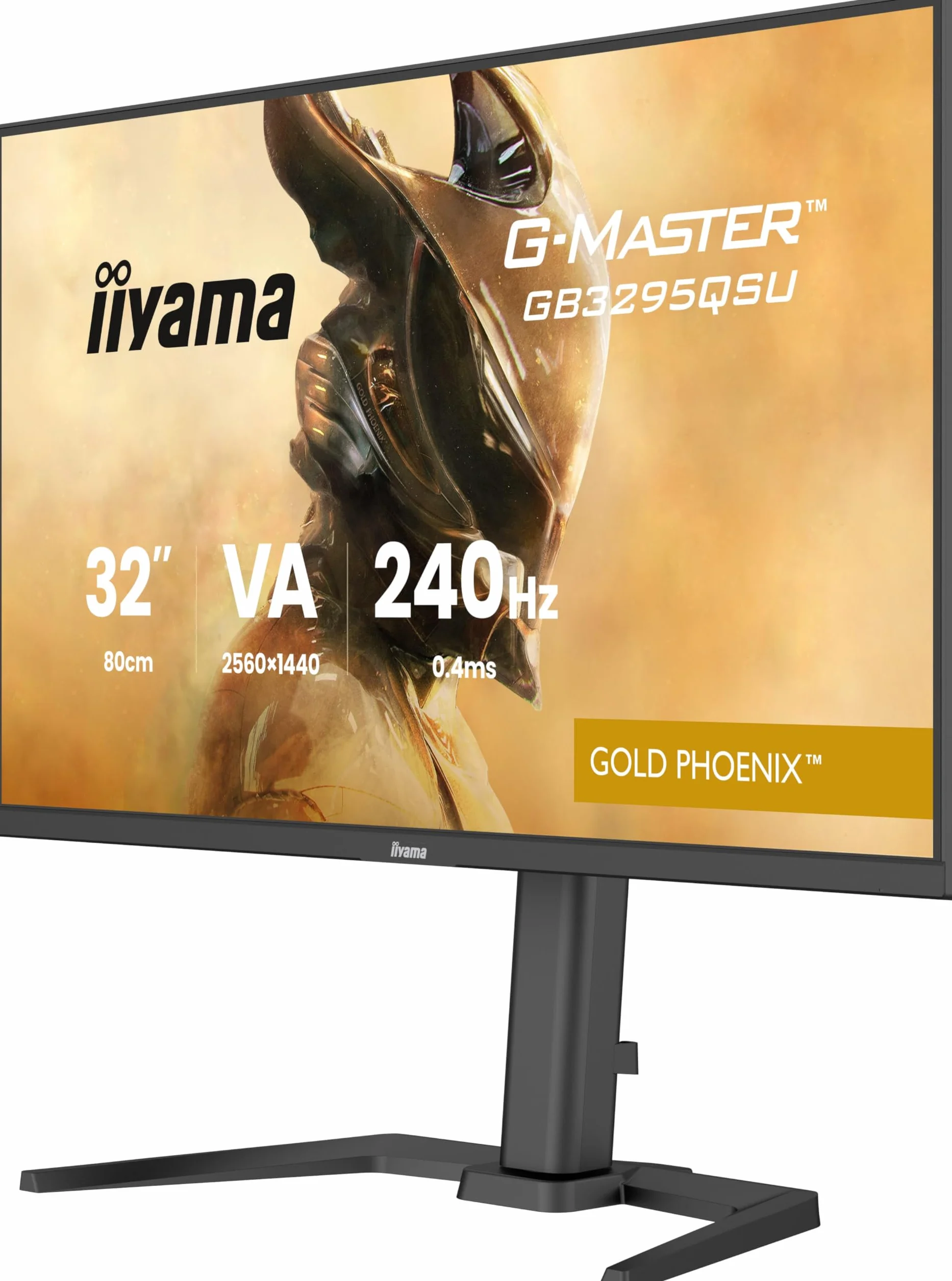 iiyama G-Master GB3295QSU-B1 81.3 cm 240Hz QH, 0,4 ms, AMD FreeSync Premium, 2 x HDMI 2.1,1 x DisplayPort, 4 x koncentrator USB, regulacja wysokości