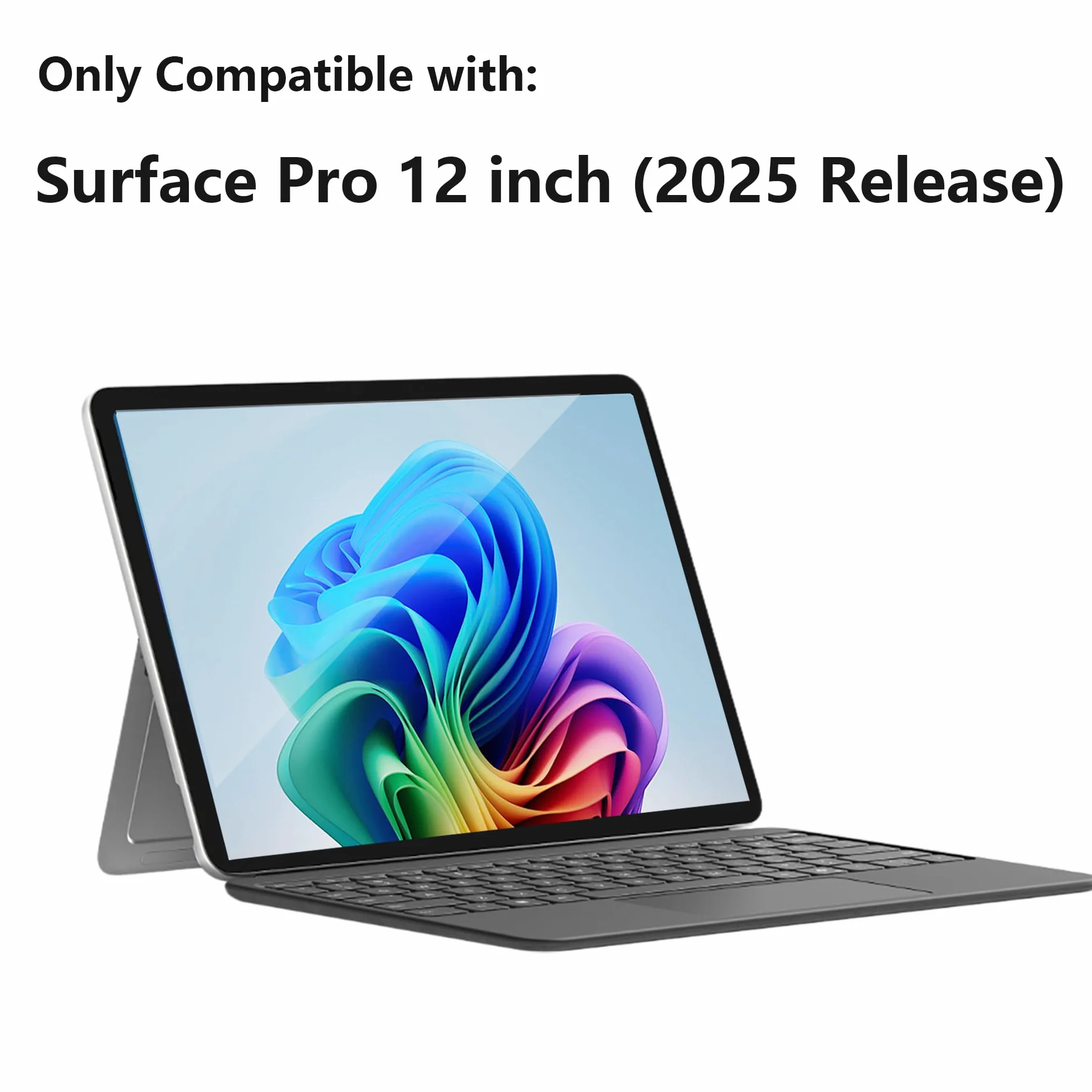 MEGOO Crystal Sense Screen Protector dla Surface Pro 12 cali (2025), ultra-cienkie szkło 9H, HD transparentność, wysoka czułość dotyku, przyjazny dla etui, odporny na ślady palców, 2 sztuki