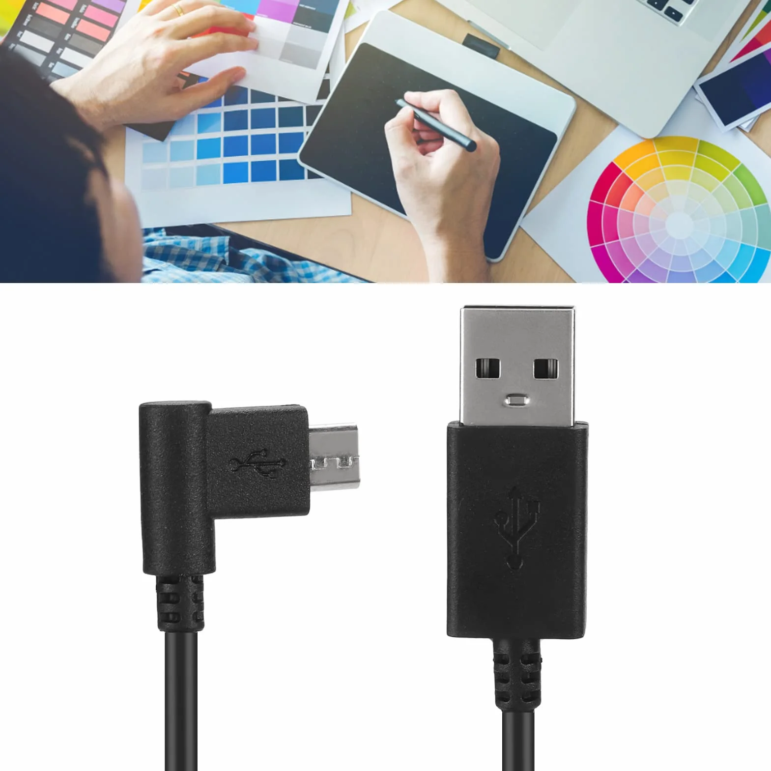 Kabel ładujący Micro USB 5,9 stopy do tabletu Wacom Intuos CTL480 CTL490 CTL690 CTH480 CTH490 CTH680 CTH690