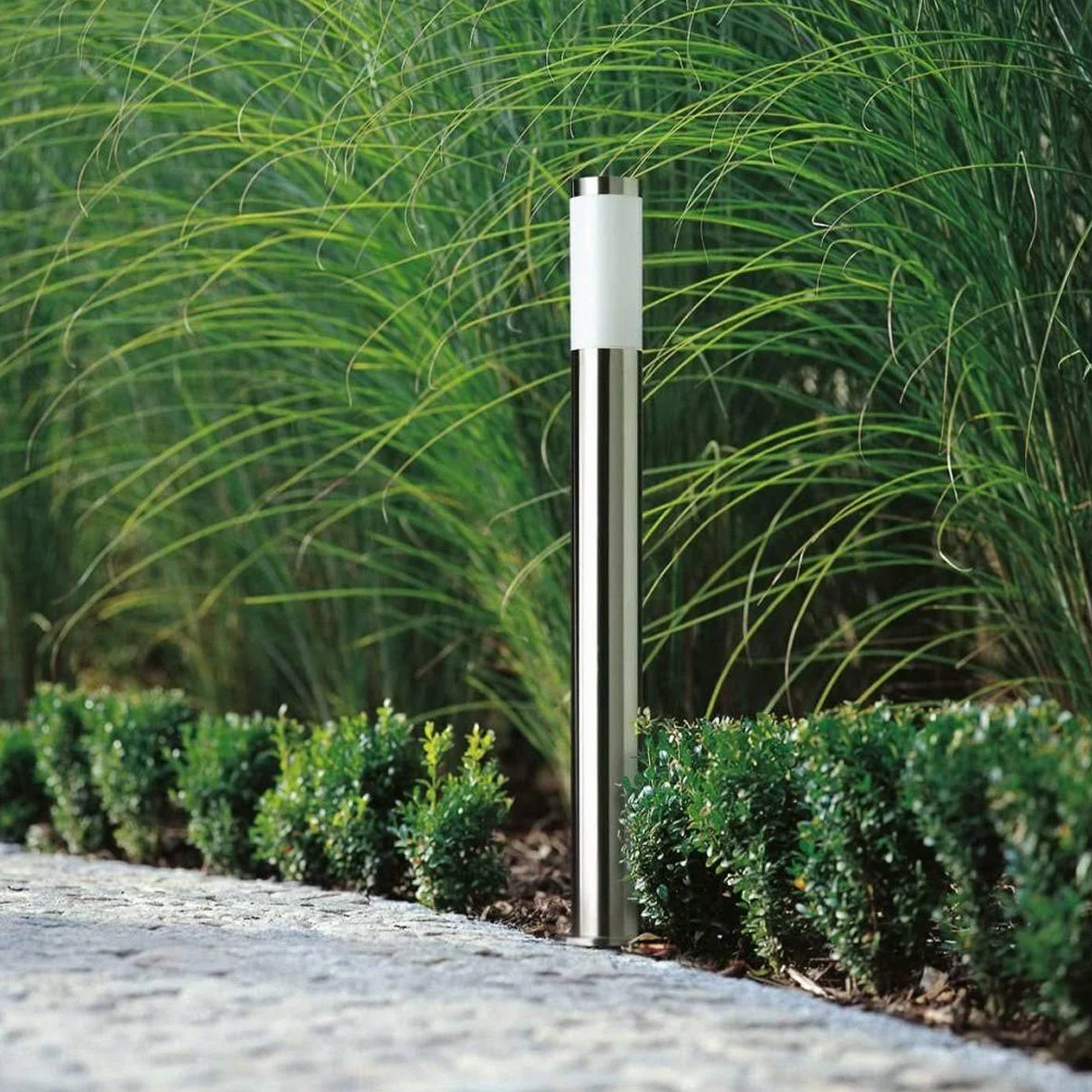 CGC ASTER Zewnętrzna latarnia/lampa słupkowa 100 cm ze stali nierdzewnej do ogrodu, patio, ganku, tarasu, ścieżki, podjazdu 220-240V, E27, IP54