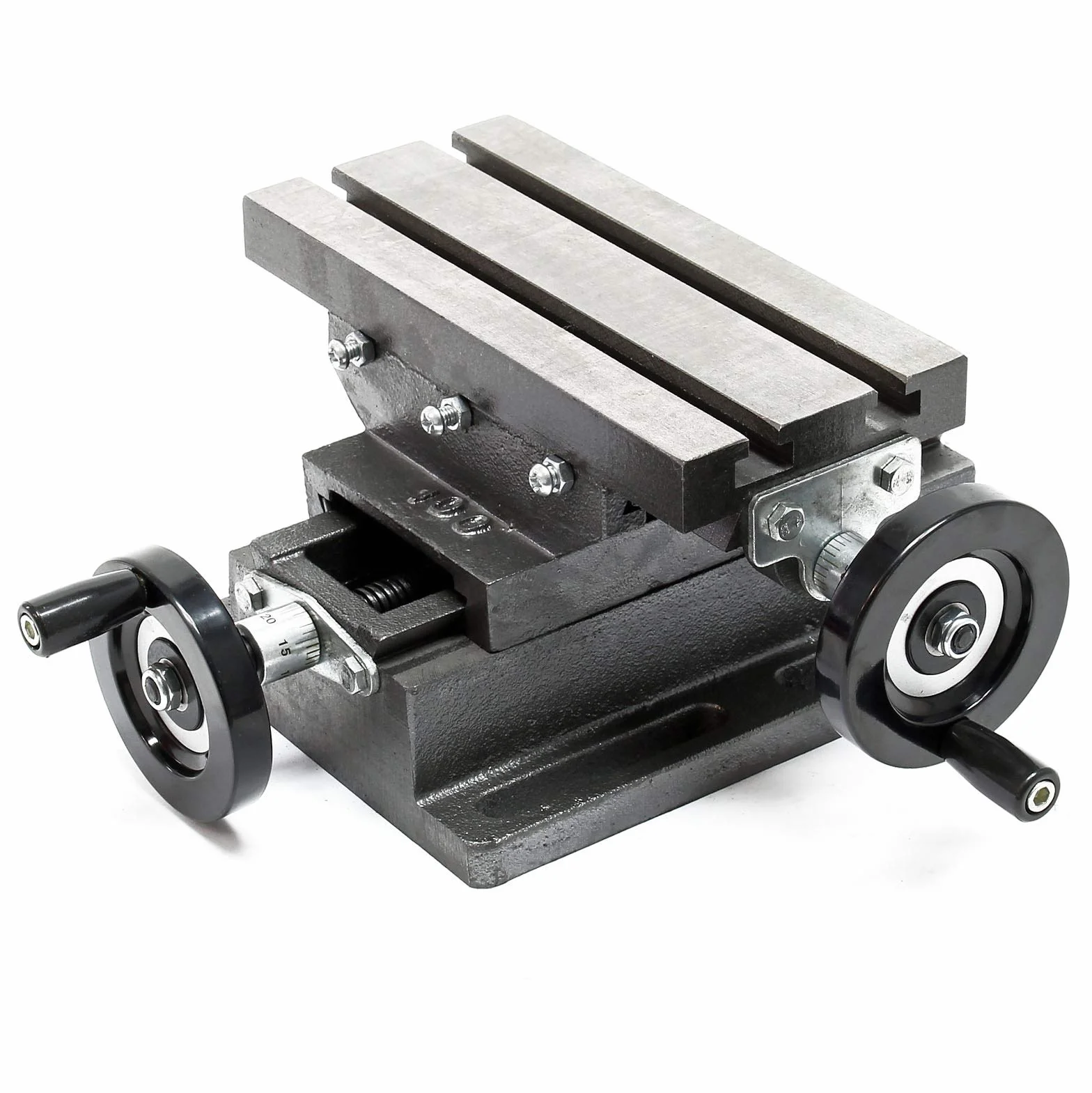 Stół krzyżowy Wiltec 220x100 mm, stół frezarski z osią X 120 mm, osią Y 90 mm, żeliwny stół współrzędnościowy, stół wiertarski, stojak frezarski
