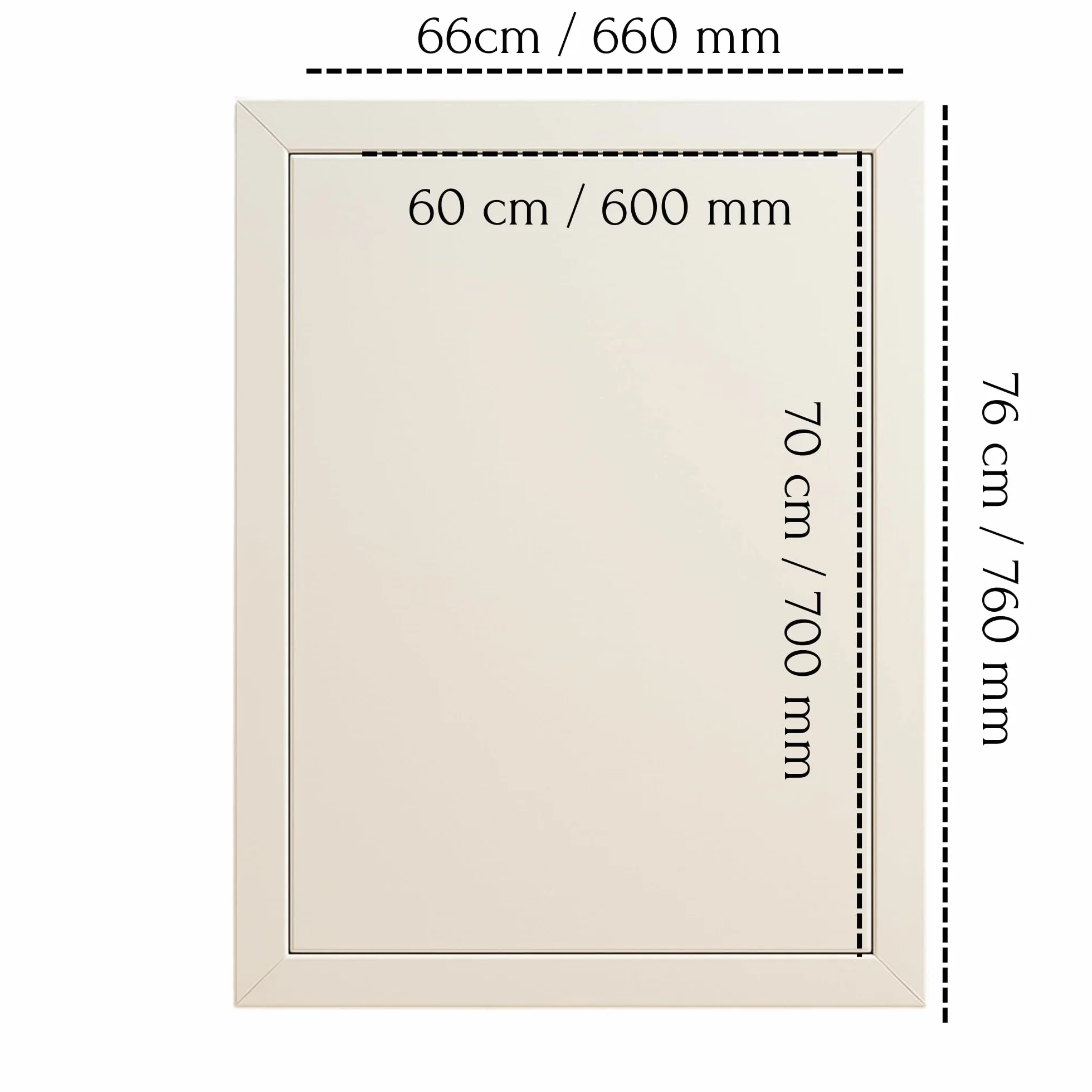TMALASER Drzwi rewizyjne metalowe 60 x 70 cm stal ocynkowana – klapa rewizyjna biała 600 x 700 mm push to open/Klick-Klack - drzwi inspekcyjne do ścian karton-gips