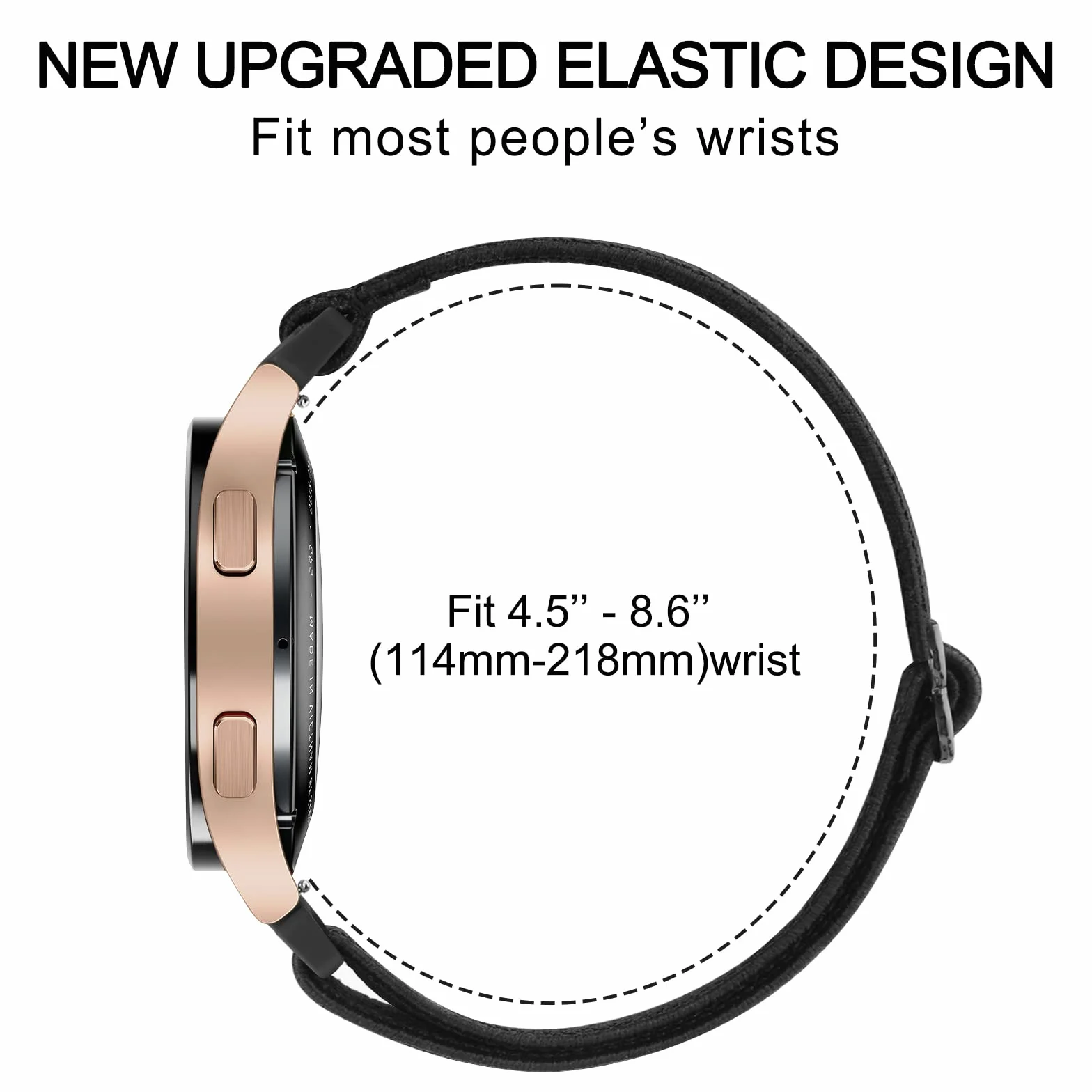 Vancle Pasek do smartwatcha 22 mm nylonowy regulowany