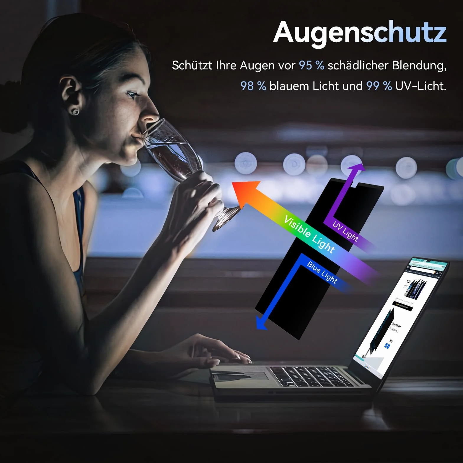 Protescreen Magnetyczny filtr prywatyzujący do MacBook Pro 14 cali (2021-2025, M1 M2 M3 M4 M5), 14,2" Zdejmowany Anti Spy Glare Niebieskie Światło Mac Laptop Privacy Folia Prywatności Ochrona Wzroku