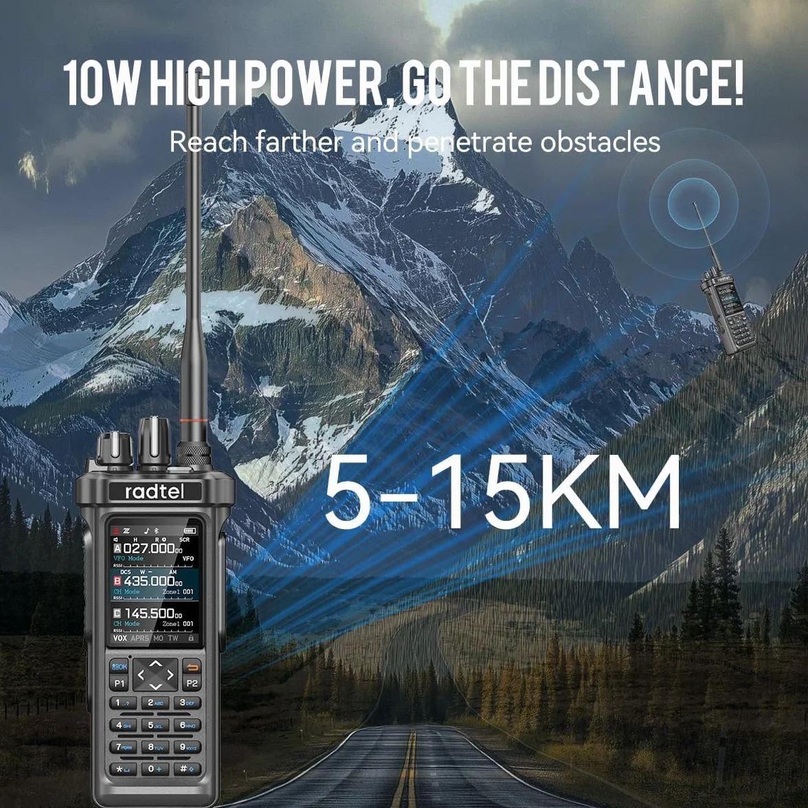 Radtel RT-950 PRO Radiotelefon amatorski 27 MHz 10 W GPS/APRS Walkie Talkie