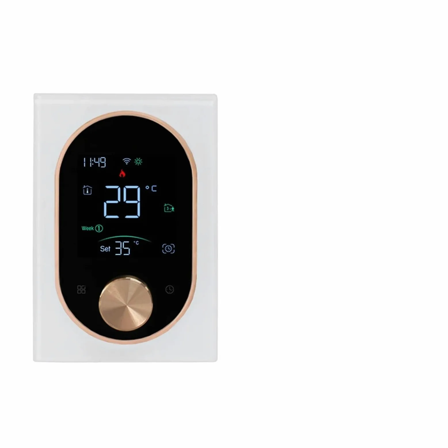 Inteligentny termostat, Termostat pokojowy z inteligentnym pokrętłem i funkcją ogrzewania WiFi, regulator temperatury(Wit)