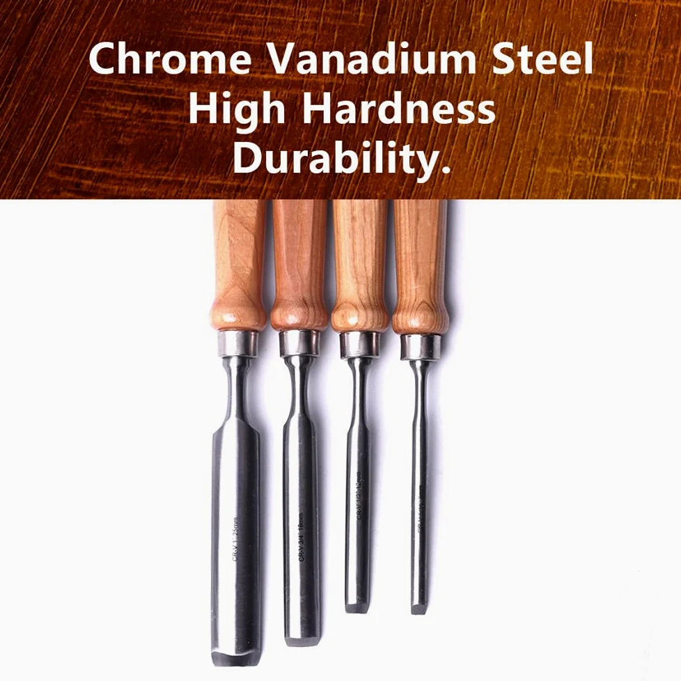 Narzędzia Rzeźbiarskie Dłuta Do Drewna Narzędzia Rzeźbiarskie Dłuto Carpenter Chrome Vanad Stal Halfound Dorningworking Ustaw Drewno Carving Dłuk Guge Tool Dłuta-18Mm.