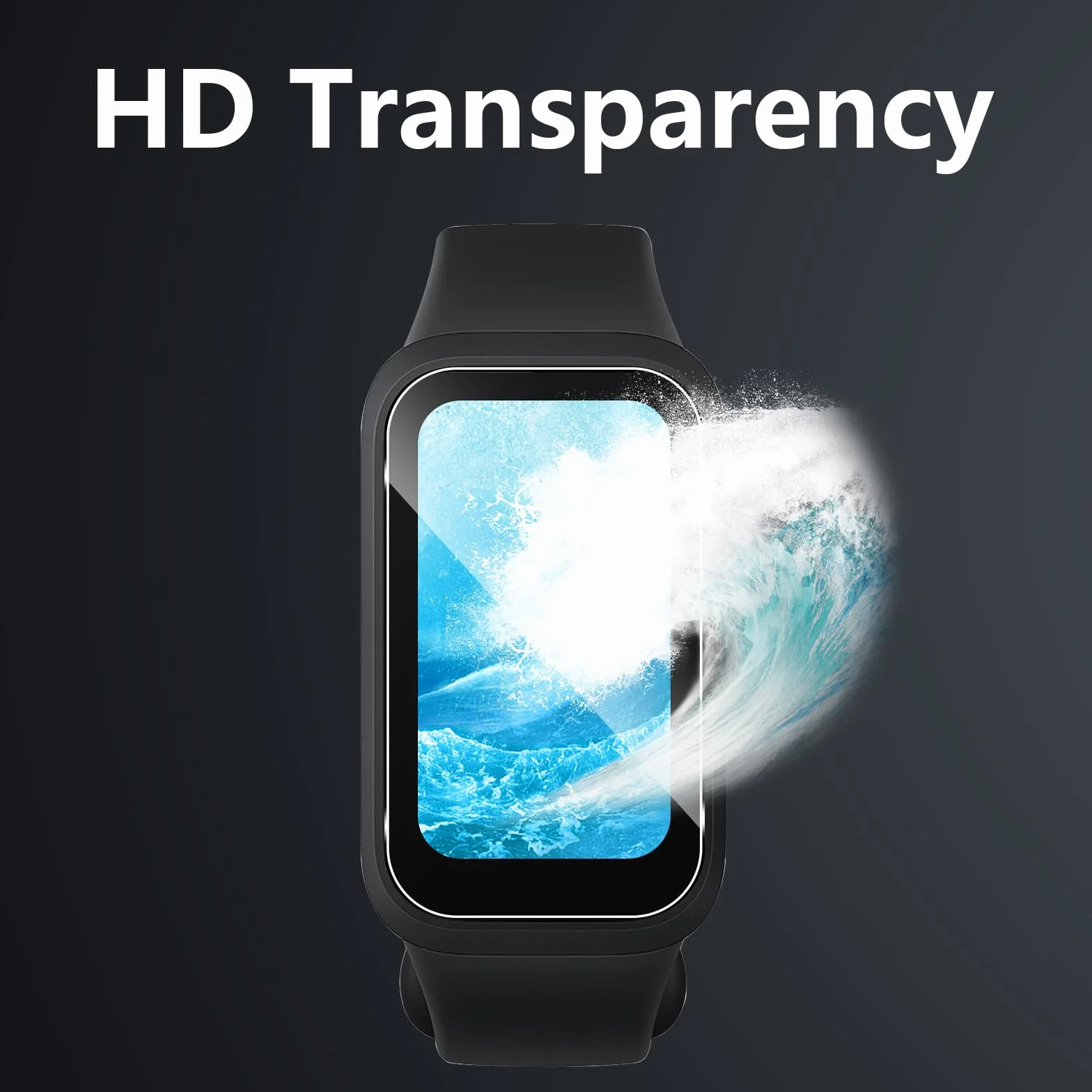 Szkło hartowane do Xiaomi Smart Band 9 Active/Redmi Band 3, 4 sztuki folii ochronnej 9H Twardość odporna na zarysowania hartowana ochrona ekranu, bez pęcherzyków, przezroczysta