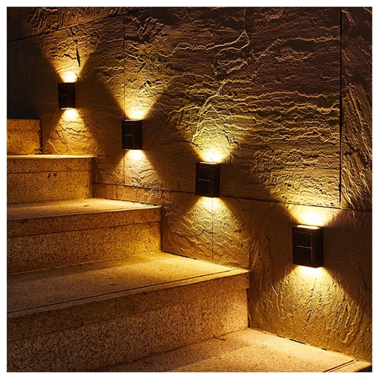 16~1 Szt. Inteligentne Oświetlenie Zewnętrzne LED Na Energię Słoneczną Wodoodporne Lampy Dekoracyjne Do Ogrodu Na Balkon Yard Street Wall Light Zewnętrzna Lampa Solarna(8pcs,Cold light)