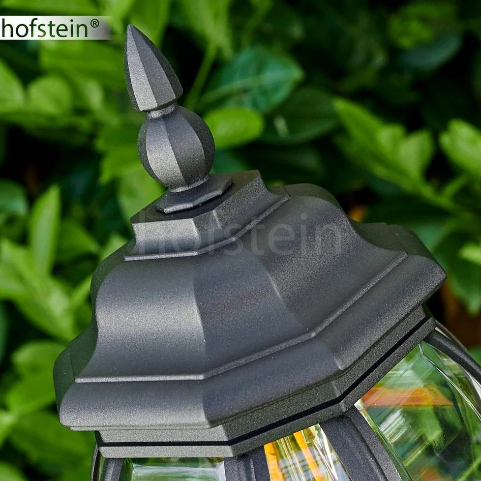 Lampa zewnętrzna Lentua z czujnikiem ruchu, oświetlenie drogi, odlew aluminiowy w kolorze czarnym z plastikowymi tarczami, lampa podłogowa 130cm, E27, IP44, bez żarówek