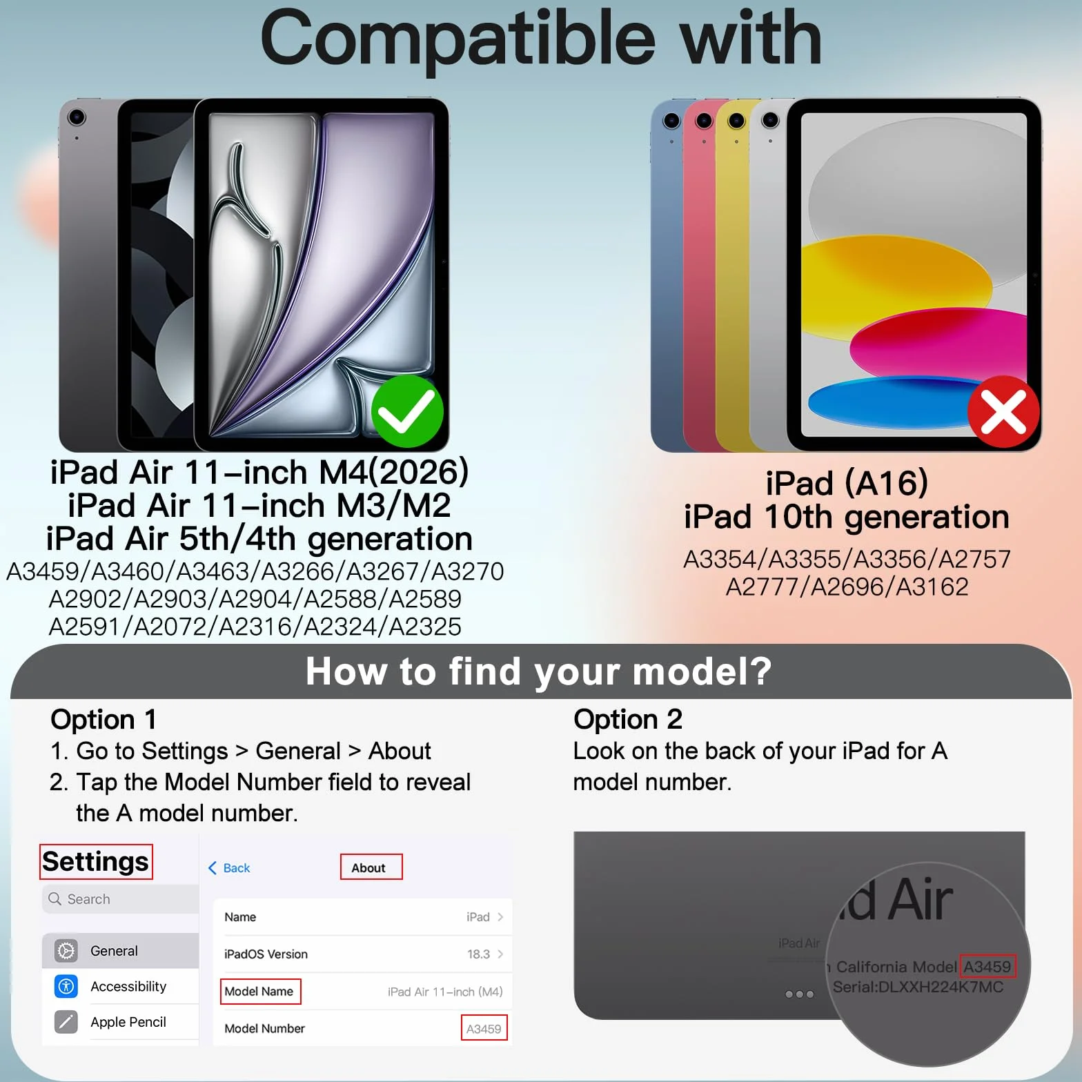 JETech Etui dla iPad Air 11 Cala M4/M3/M2 (2026/2025/2024), iPad Air 5./4. (2022/2020 Model, 10,9 Cala), Smukła Stojak Twardy tył Pokrowiec z Funkcją Case (Jasny Fiolet)