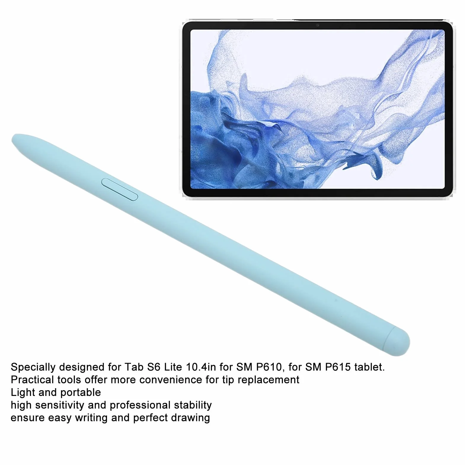 Pióro Dotykowe Rysik do Tab S6 Lite 10,4 Cala do P610 P615 Niebieski