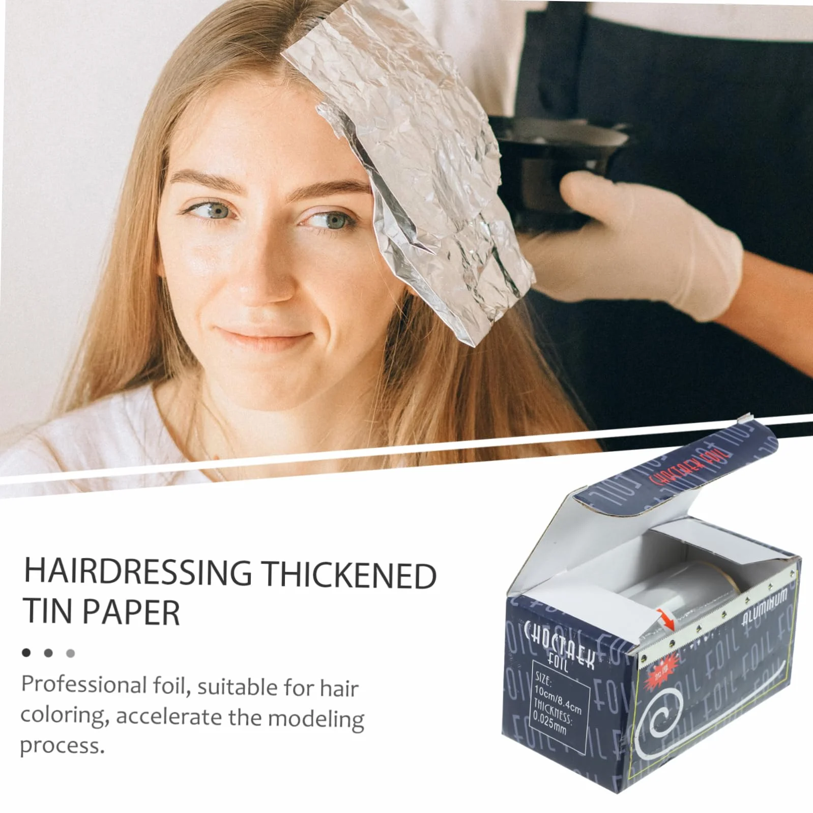 1rolka Roll of Hair Coloring Tin Foil Wygodny Materiał Do Koloryzacji Włosów Idealny Do Salonów Fryzjerskich i Łatwe Użyciu i Przechowywaniu Nie Przywiera