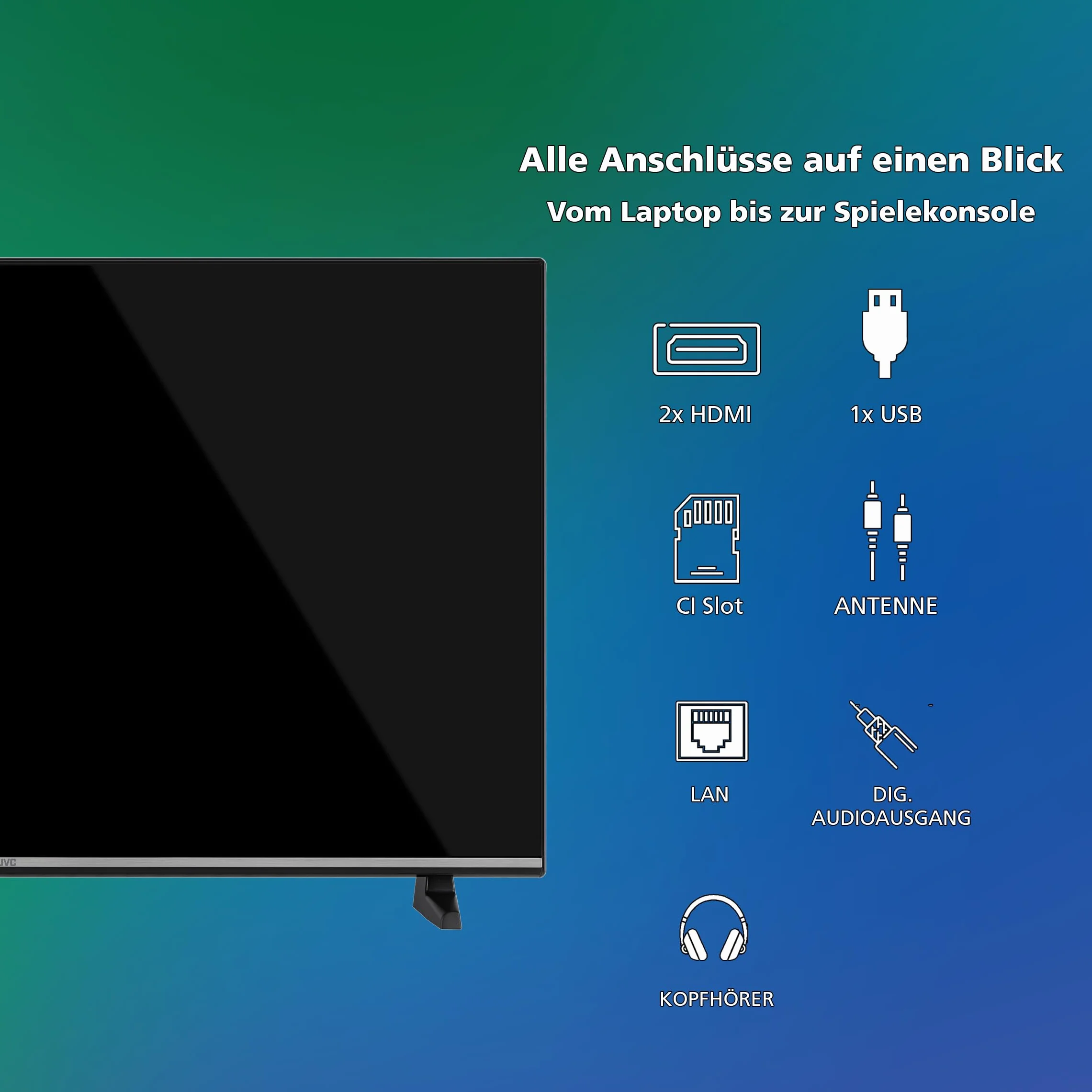 Telewizor JVC 40 cali Smart TV VIDAA LT-40VDF5455 Full HD HDR LED czarny