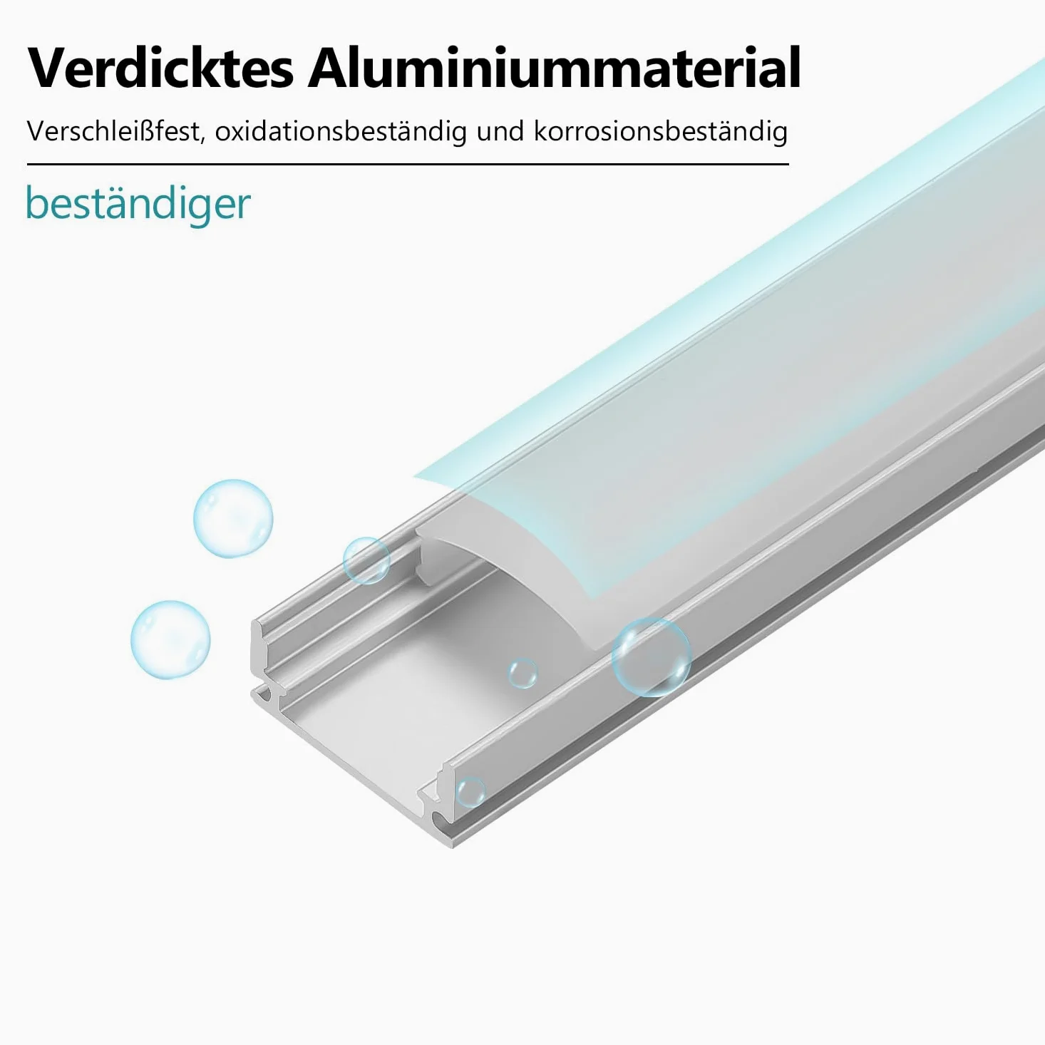 Profil aluminiowy 30 x 1 m profil LED w kształcie litery U z osłoną, zaślepkami i klipsami montażowymi, szyna LED kanał LED do taśm LED